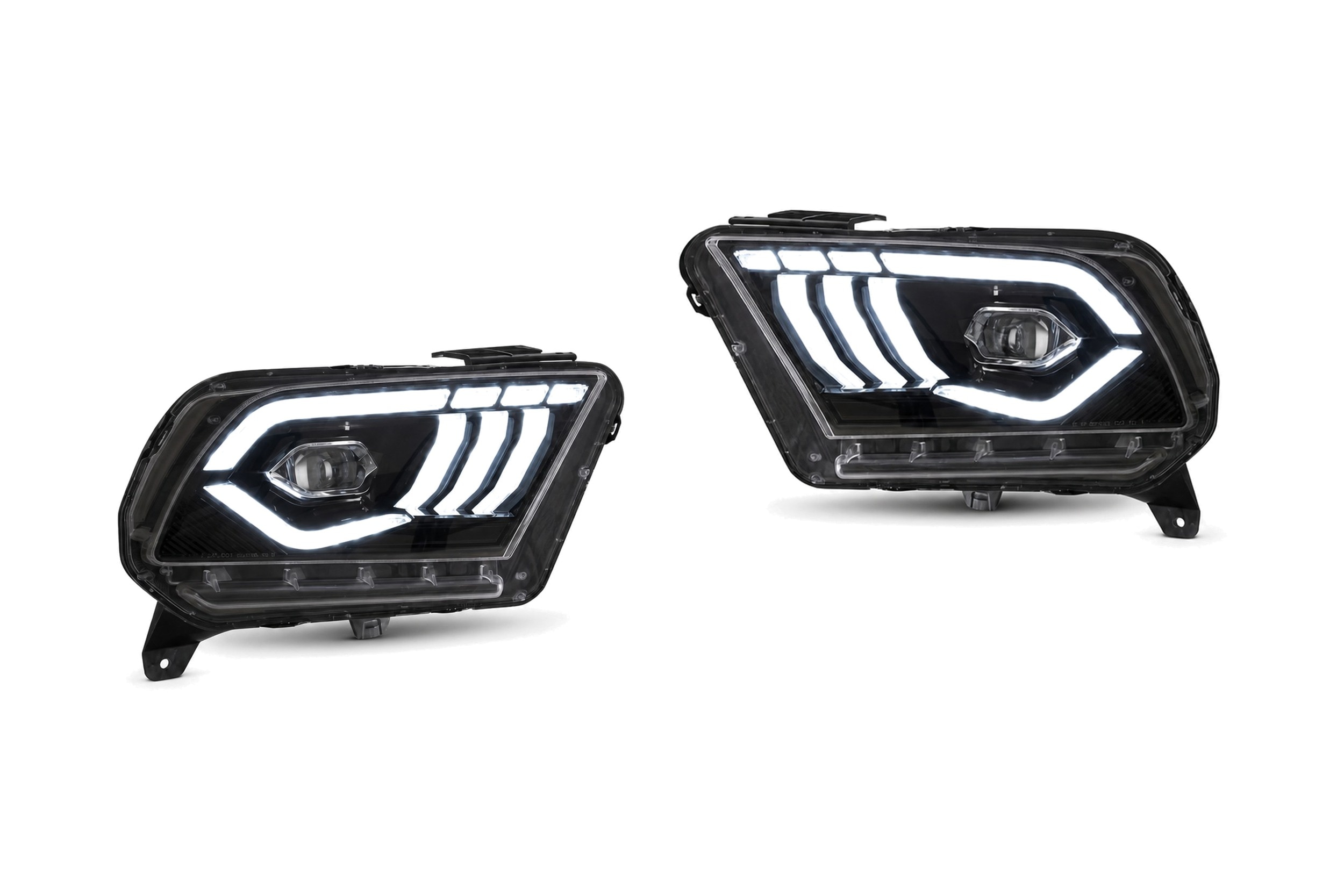 10-14 Ford Mustang: LED Projector Headlights - Black