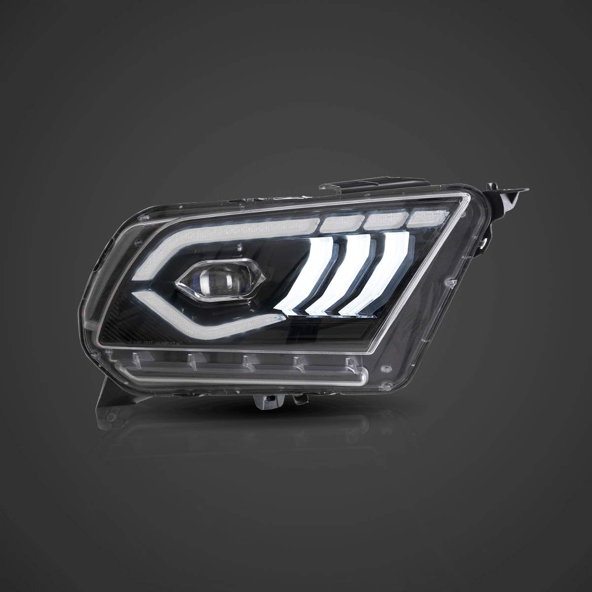 10-14 Ford Mustang: LED Projector Headlights - Black photo 3