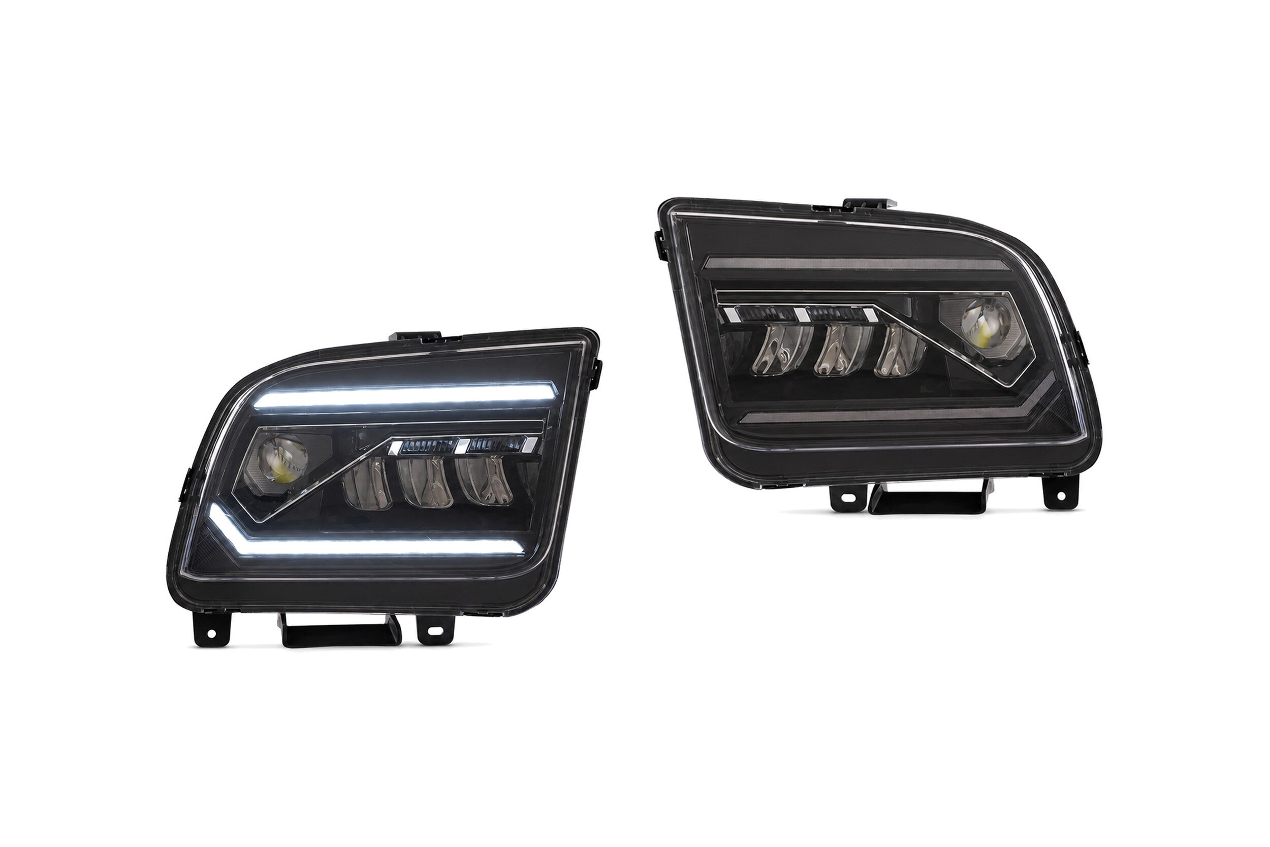05-09 Ford Mustang: LED Projector Headlights - Chrome