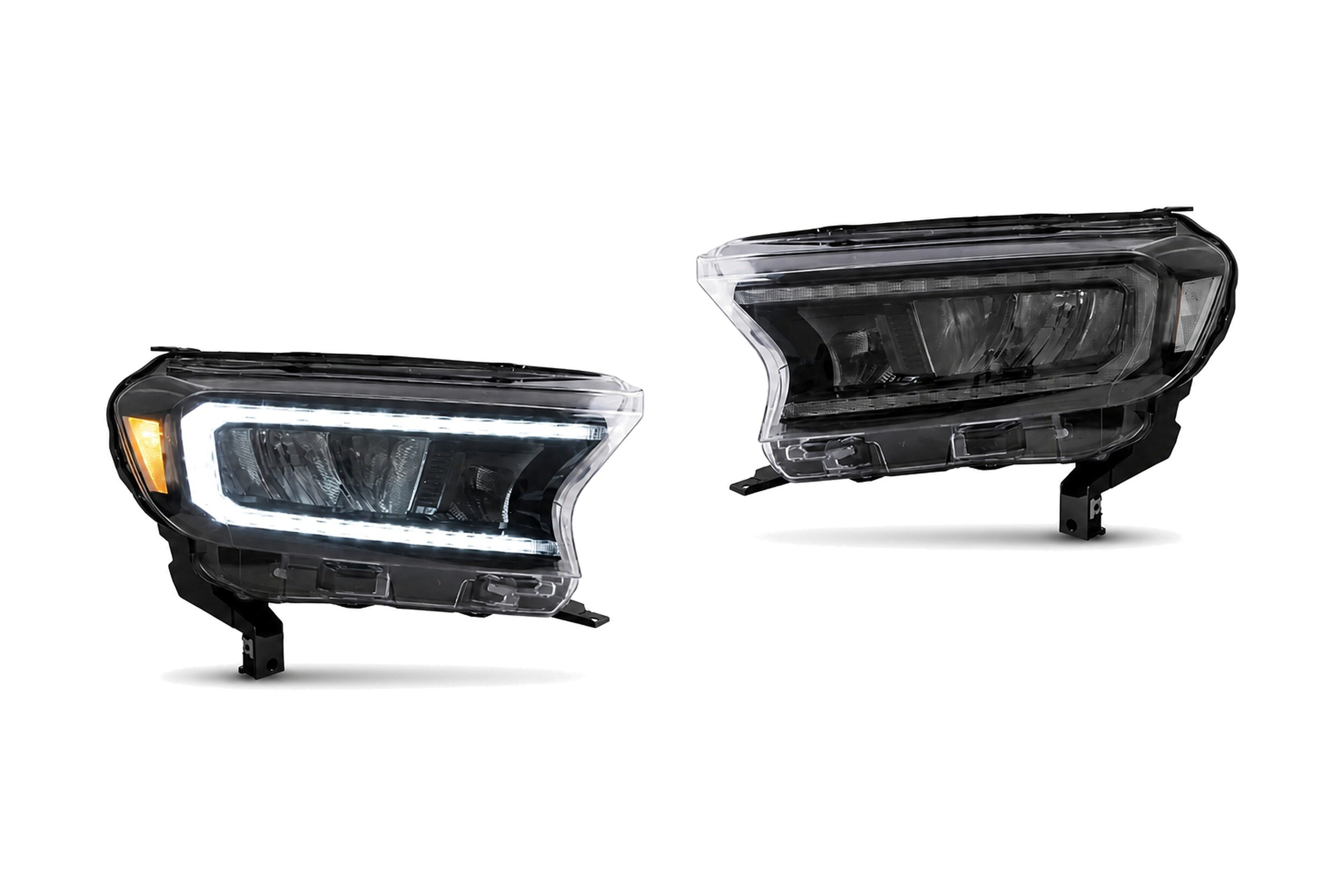 19-23 Ford Ranger: LED Headlights - Chrome/Amber
