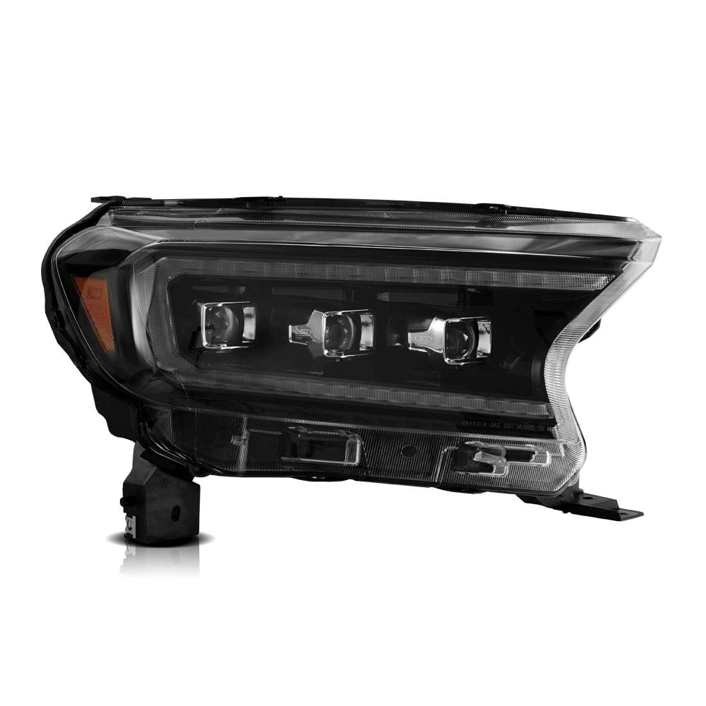 19-23 Ford Ranger: LED Projector Headlights - Black/Amber photo 4