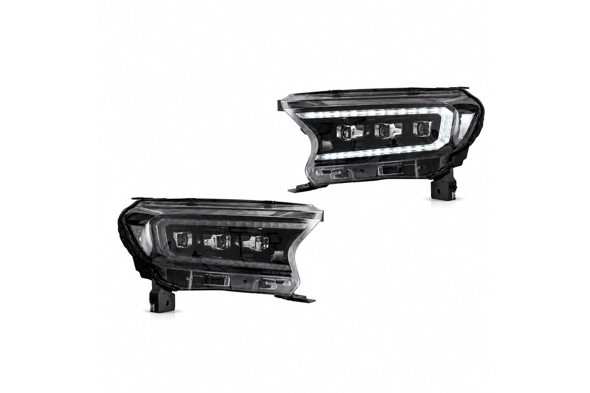 19-23 Ford Ranger: LED Projector Headlights - Black/Clear