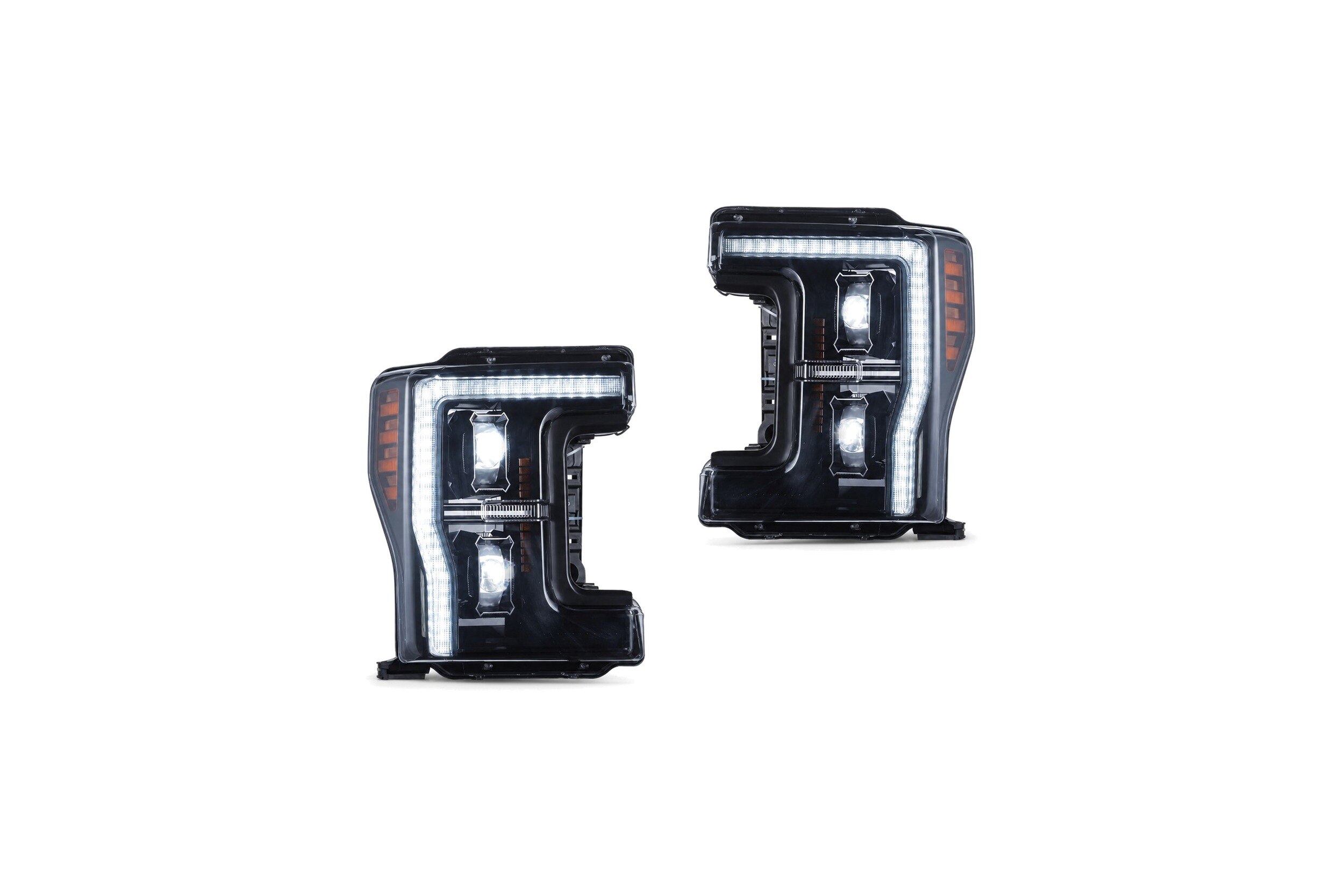 17-19 Ford Super Duty: LED Projector Headlights - Black