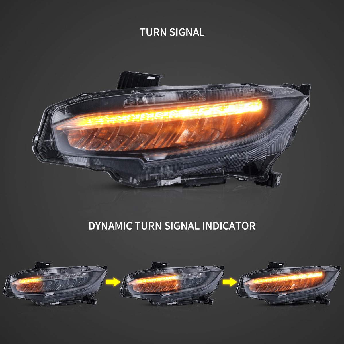 16-21 Honda Civic: LED Headlights - Blue photo 4