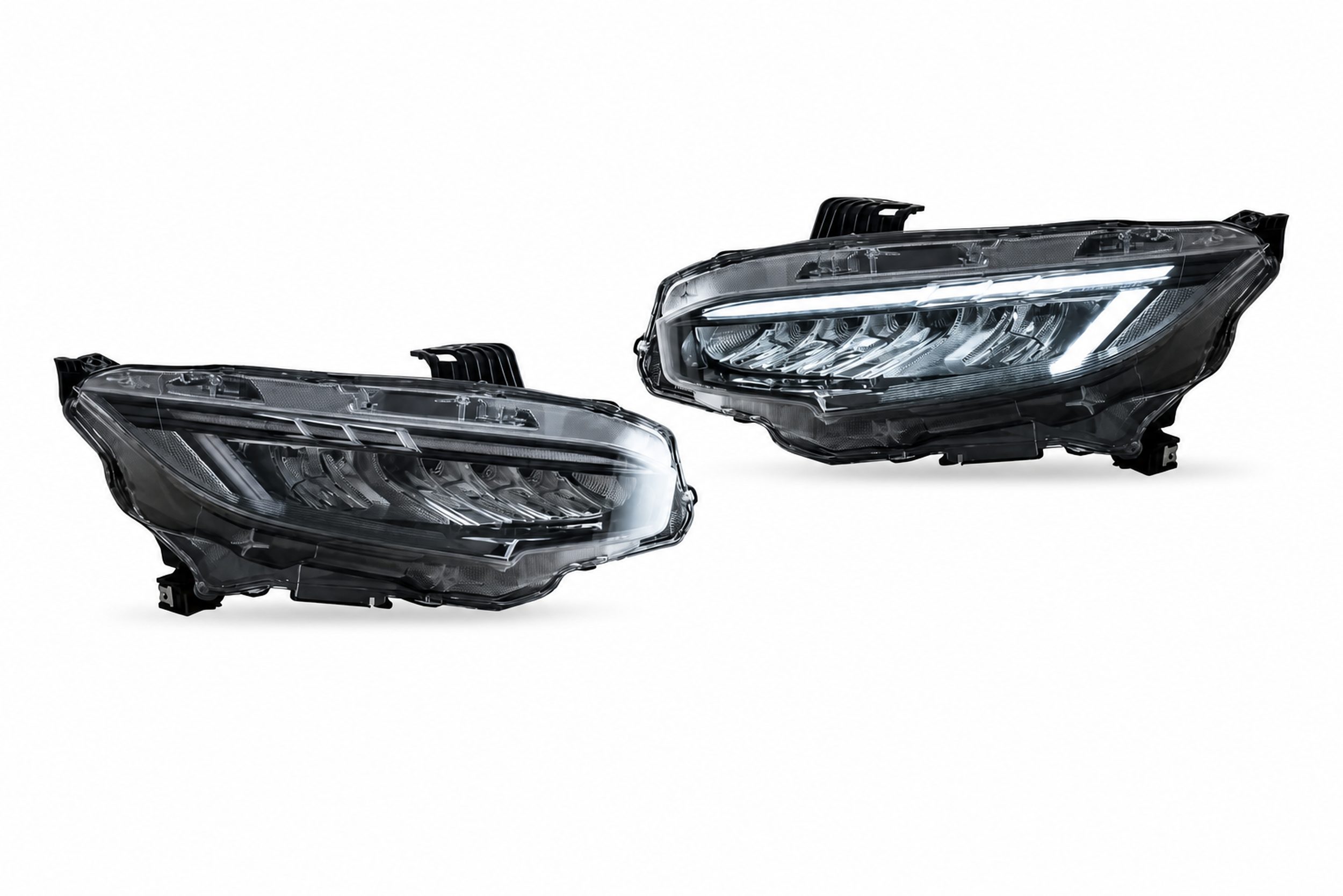 16-21 Honda Civic: LED Headlights - Chrome