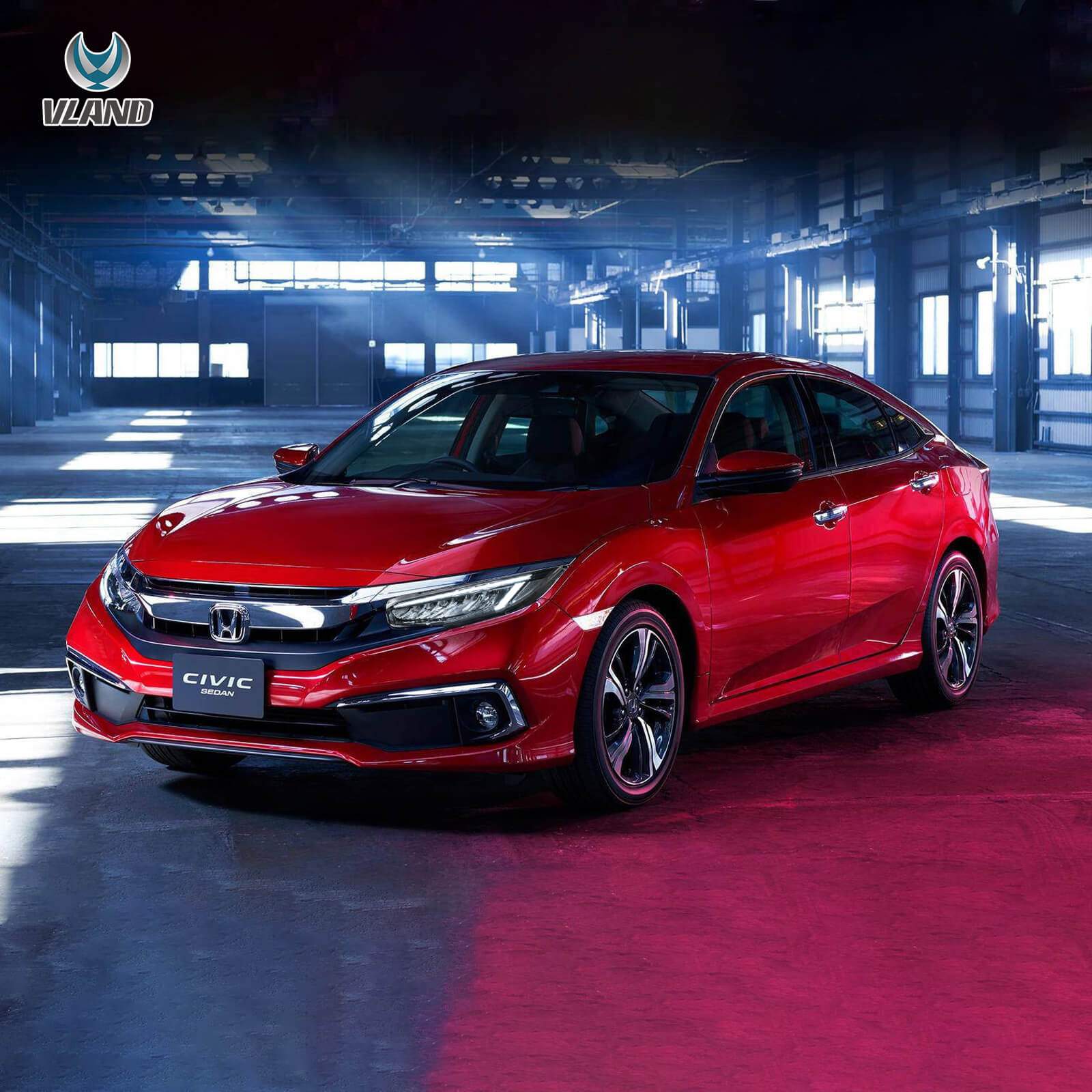 16-21 Honda Civic: LED Headlights - Chrome photo 3