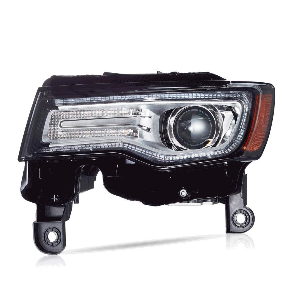 14-22 Jeep Grand Cherokee: LED Projector Headlights - Chrome/Amber photo 3