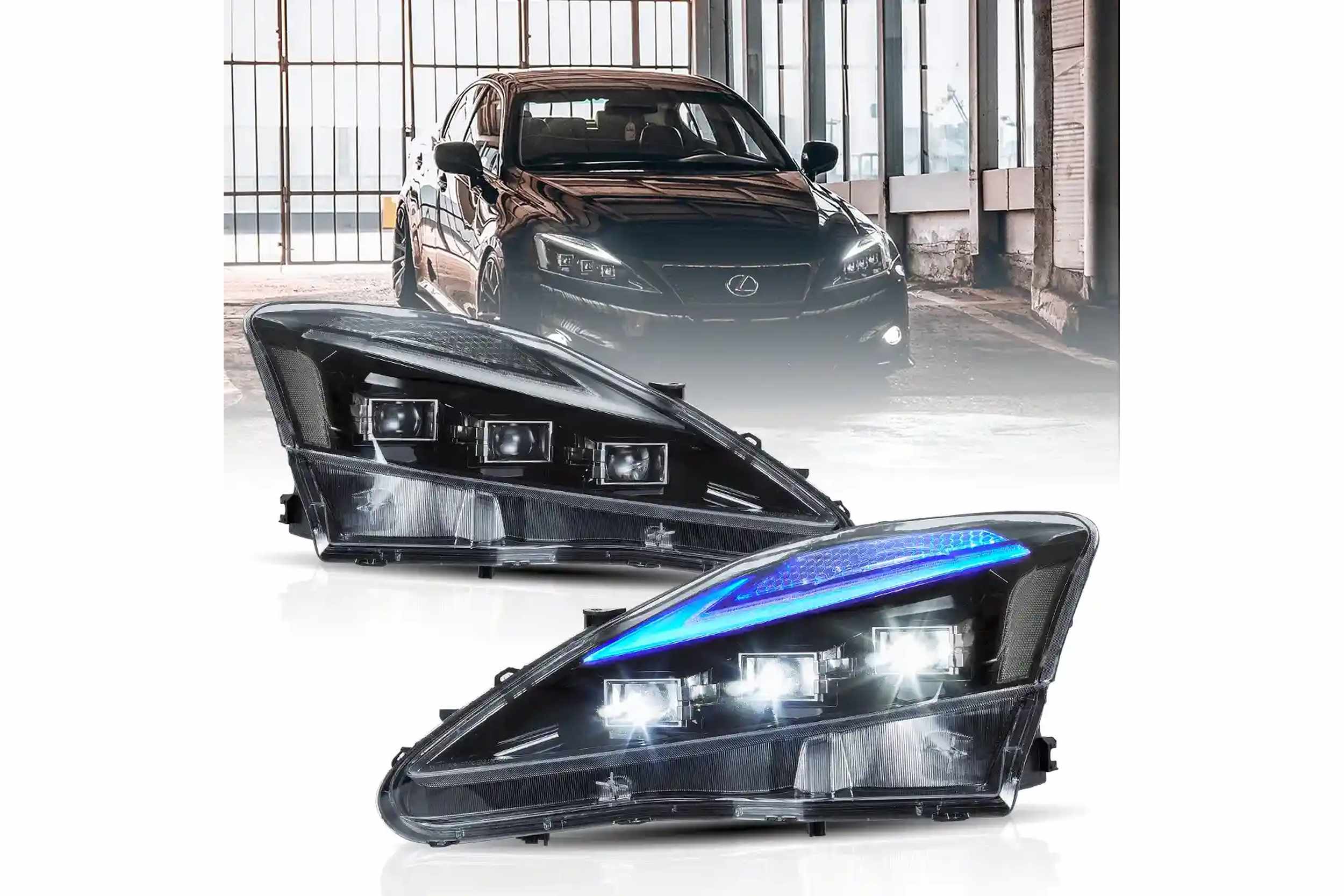 08-14 Lexus IS F: LED Projector Headlights - Clear Reflector photo 4