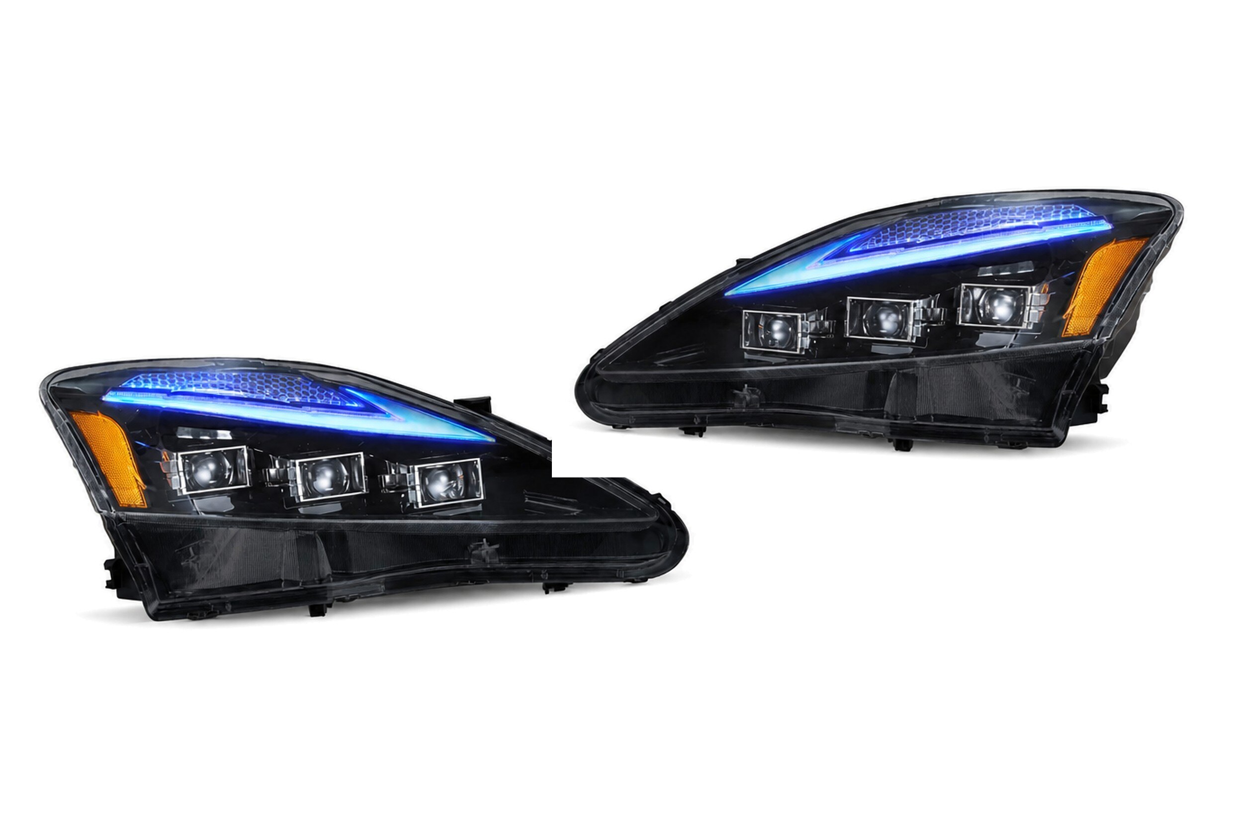 08-14 Lexus IS F: LED Projector Headlights - Amber Reflector