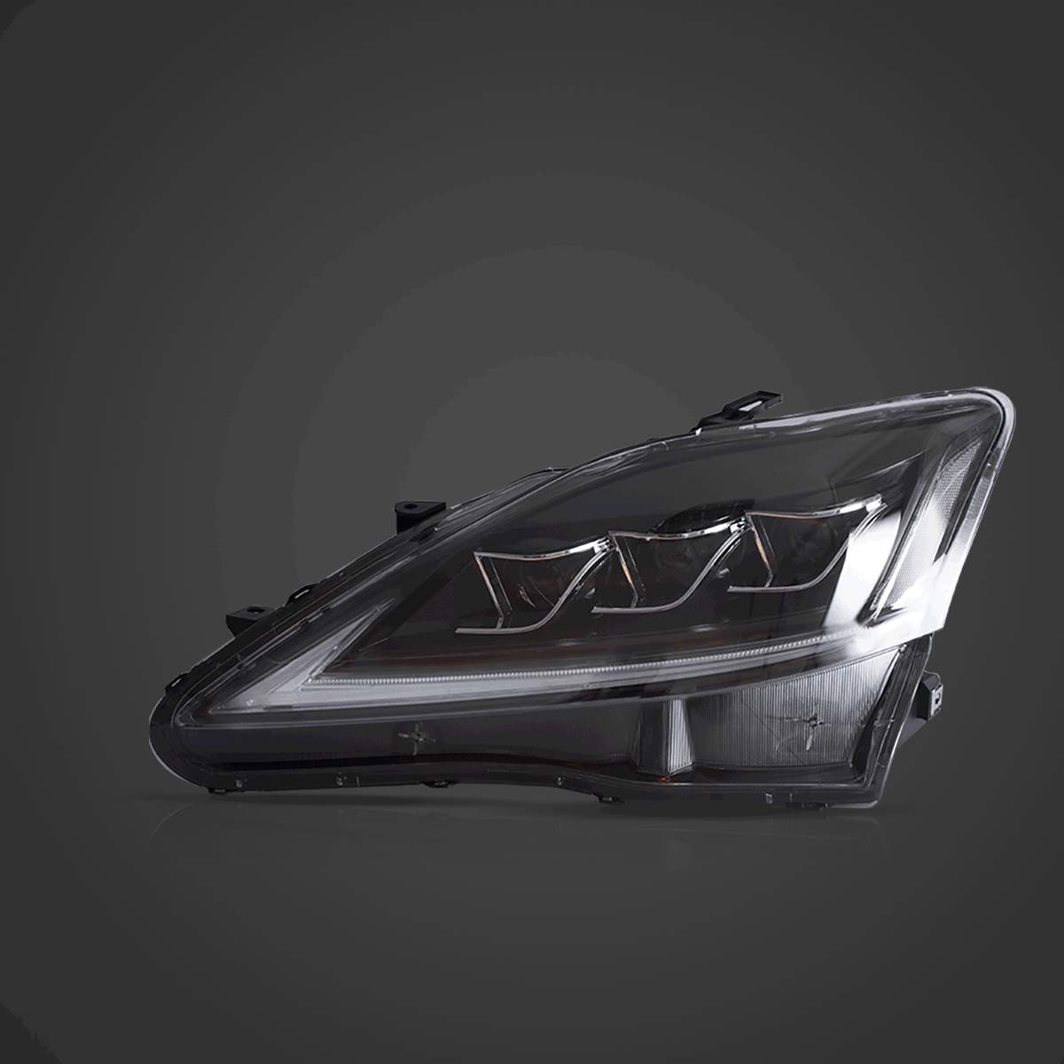 05-12 Lexus IS220d: LED Projector Headlights - Clear Reflector photo 4