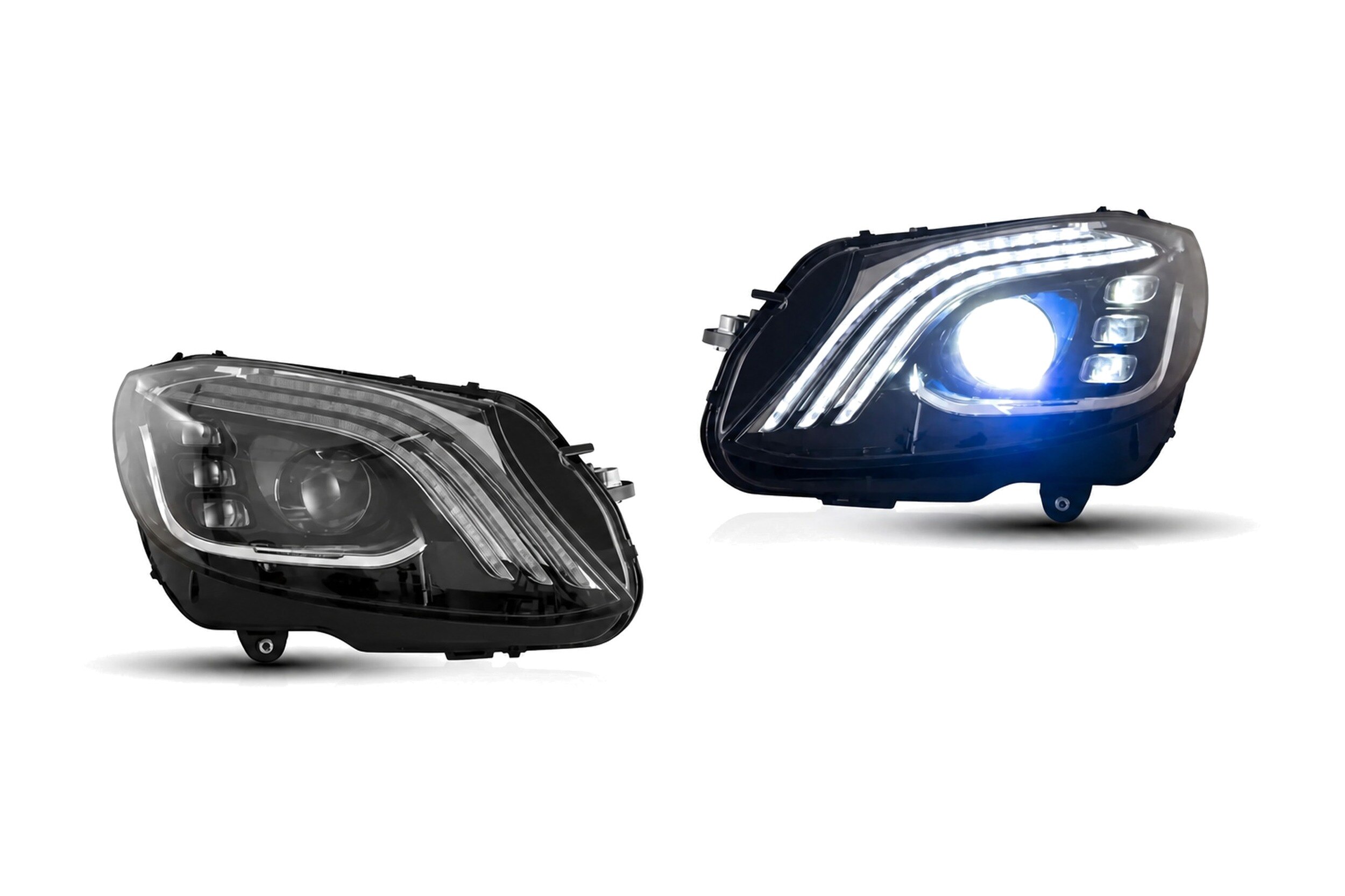 15-21 Mercedes-Benz C-Class Coupe/Cabriolet: LED Matrix Projector Headlights - Black