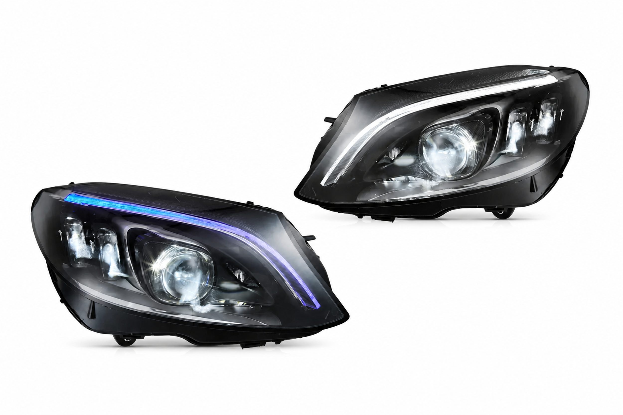 15-21 Mercedes-Benz C-Class Coupe/Cabriolet: LED Matrix Projector Headlights - Black