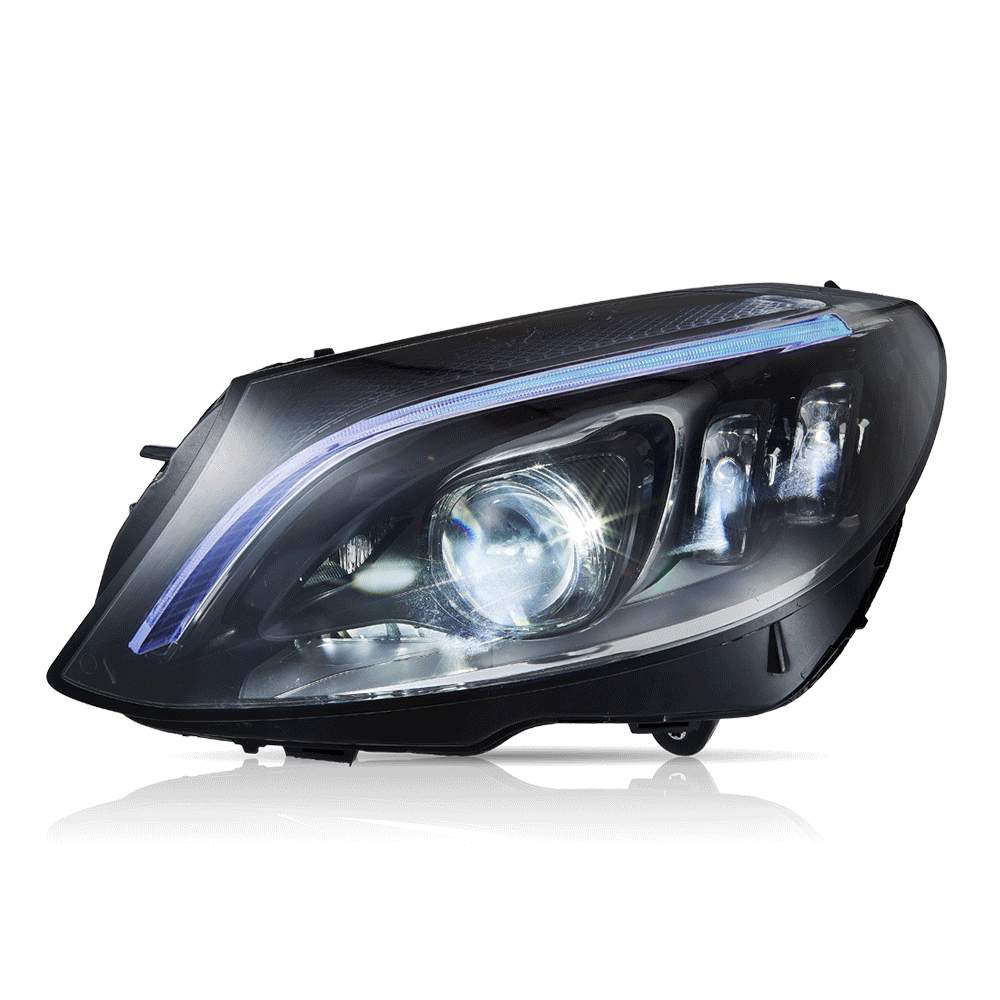15-21 Mercedes-Benz C-Class Coupe/Cabriolet: LED Matrix Projector Headlights - Black photo 4