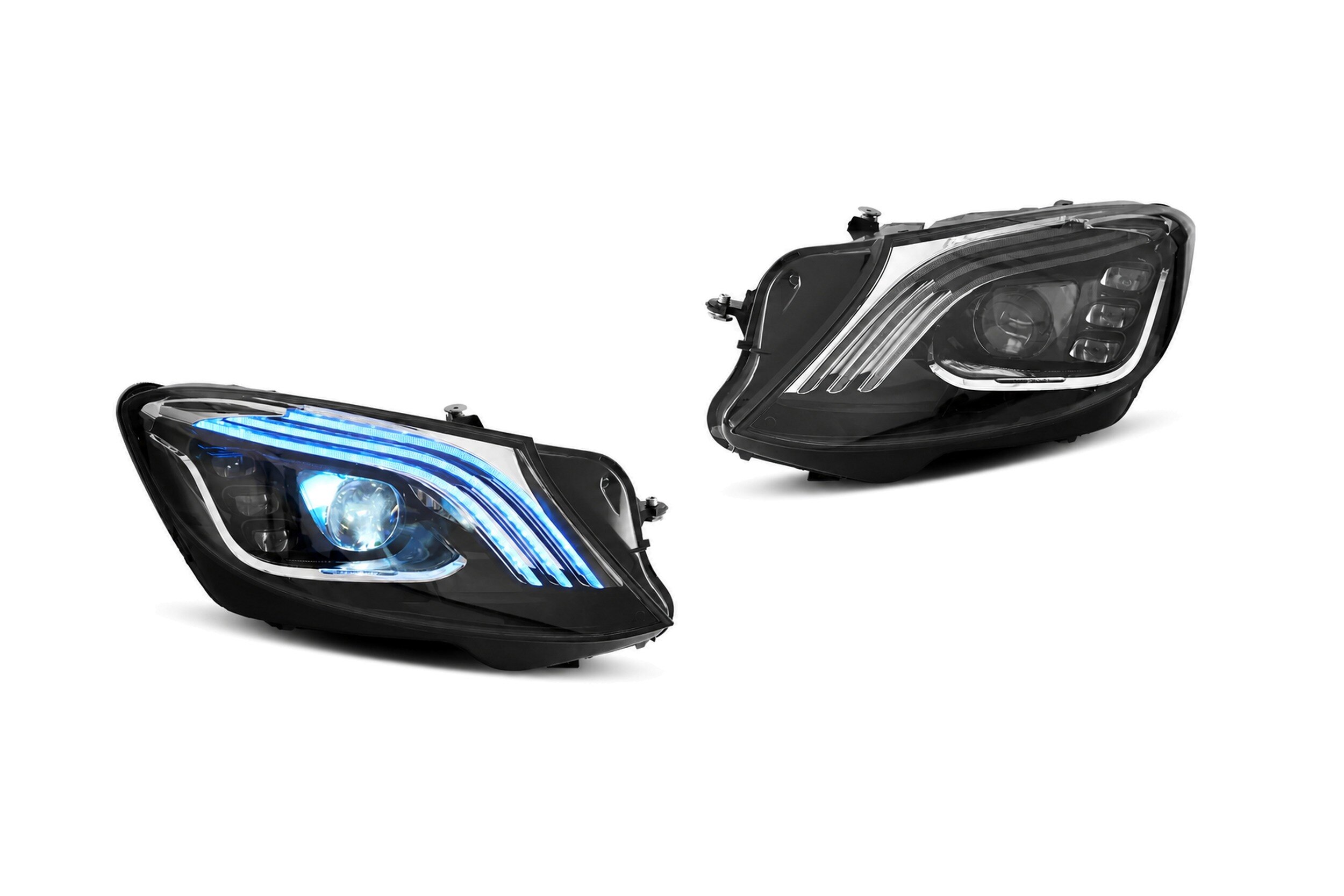 14-17 Mercedes-Benz S-Class: LED Matrix Projector Headlights - Black