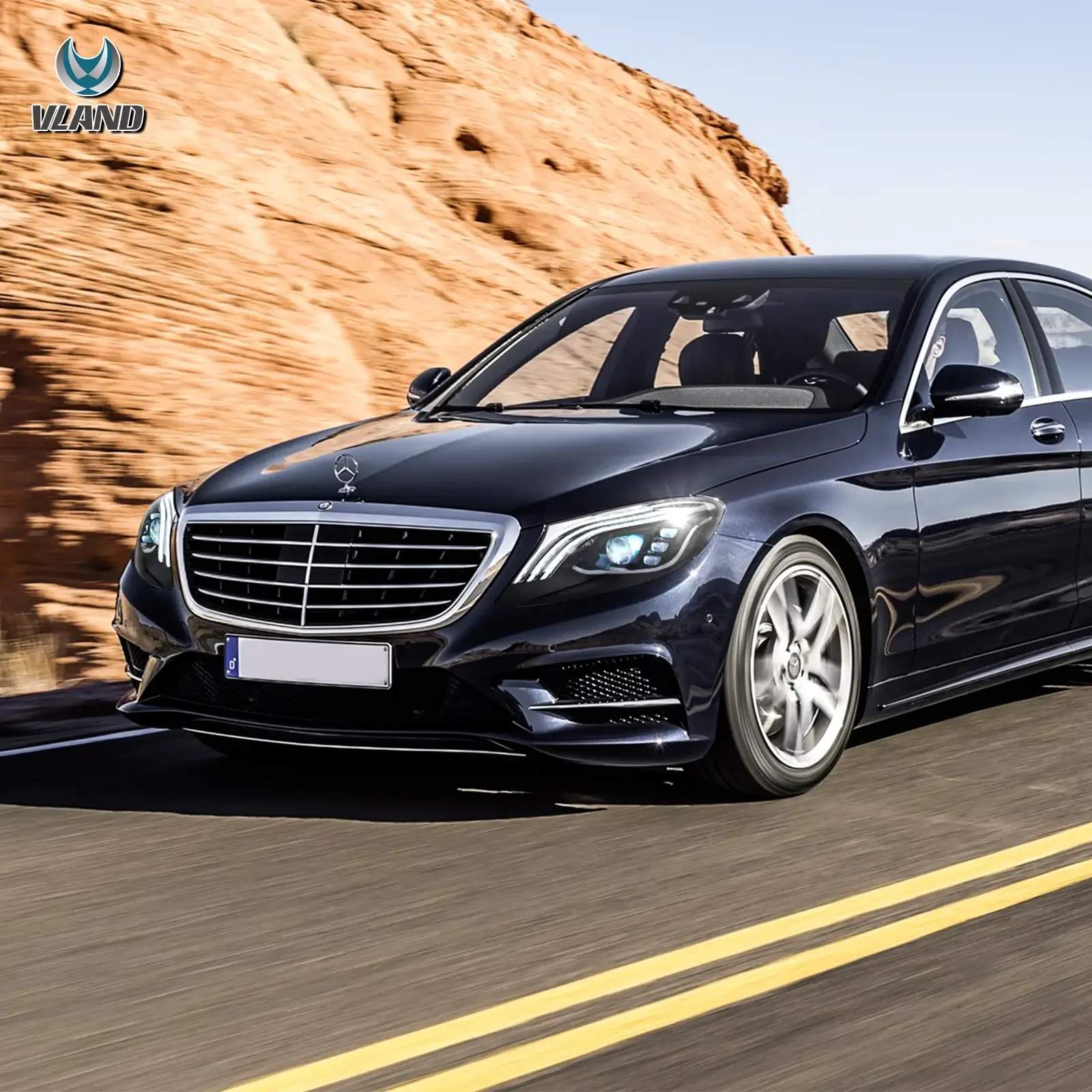 14-17 Mercedes-Benz S-Class: LED Matrix Projector Headlights - Black photo 2