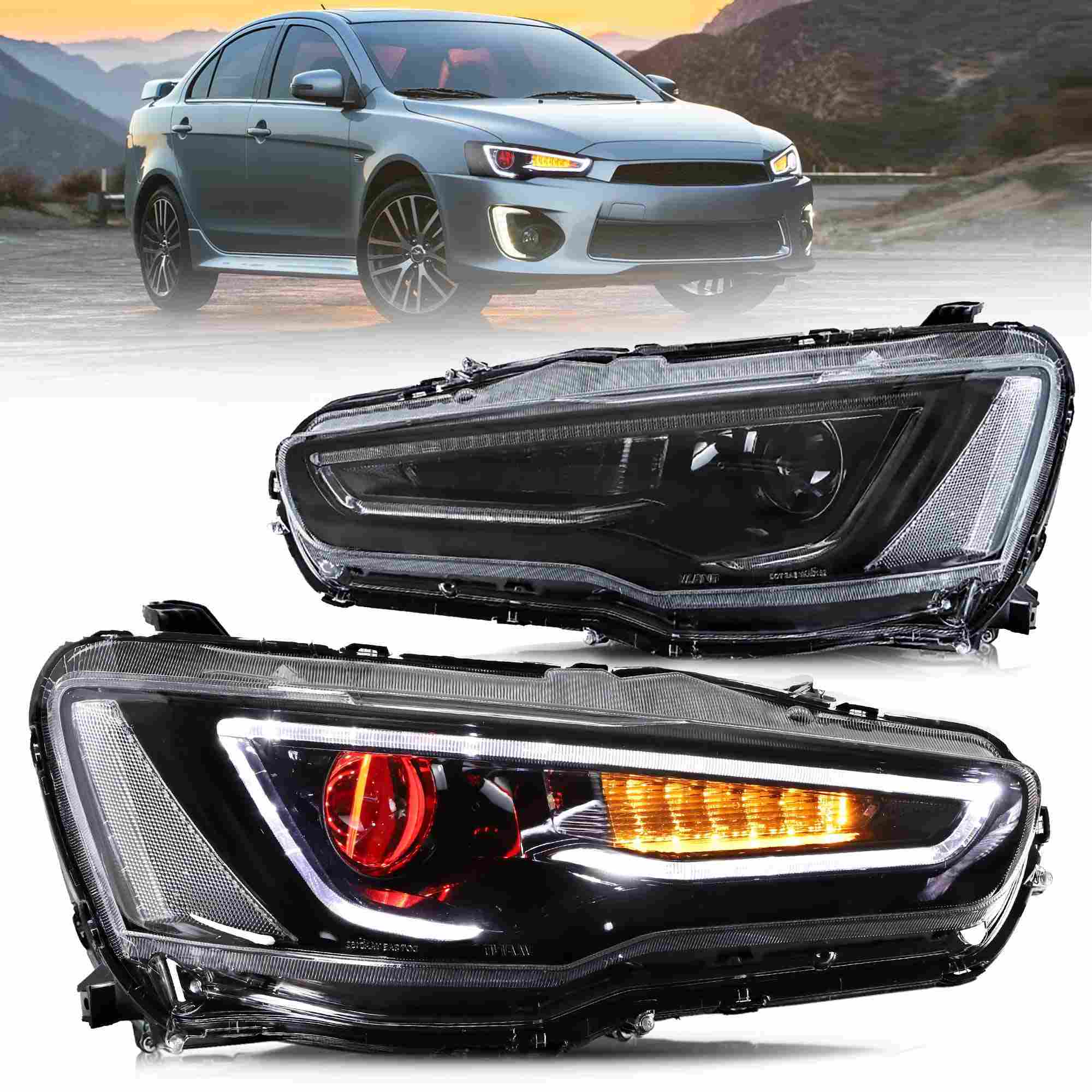 07-12 Mitsubishi Lancer: Winjet Fog Lights - Clear photo 3