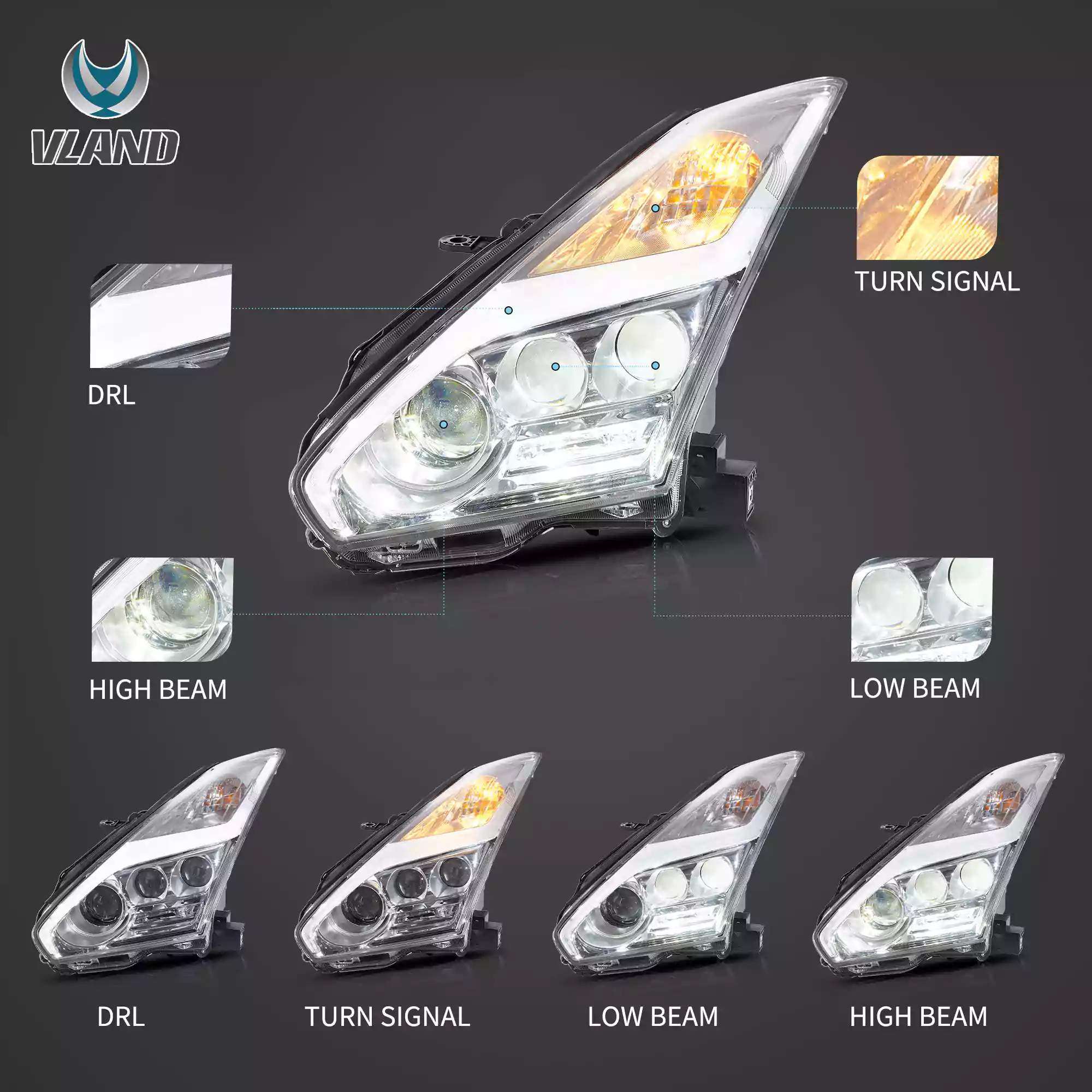 08-23 Nissan GT-R: LED Projector Headlights - Chrome photo 3