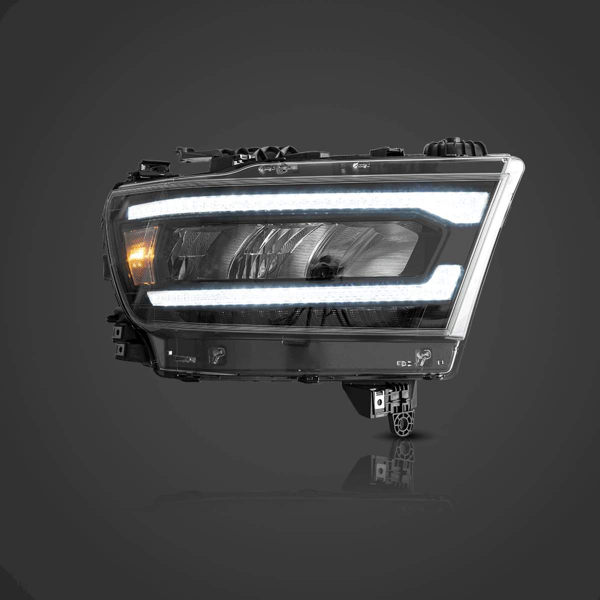19-23 Ram 1500: LED Headlights - Chrome/Clear photo 3