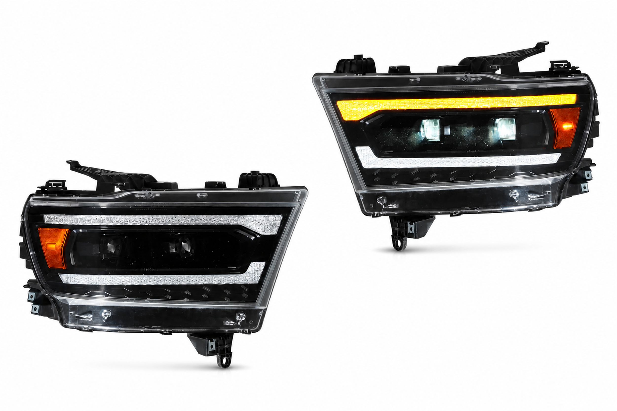 19-24 Ram 1500: LED Projector Headlights - Amber