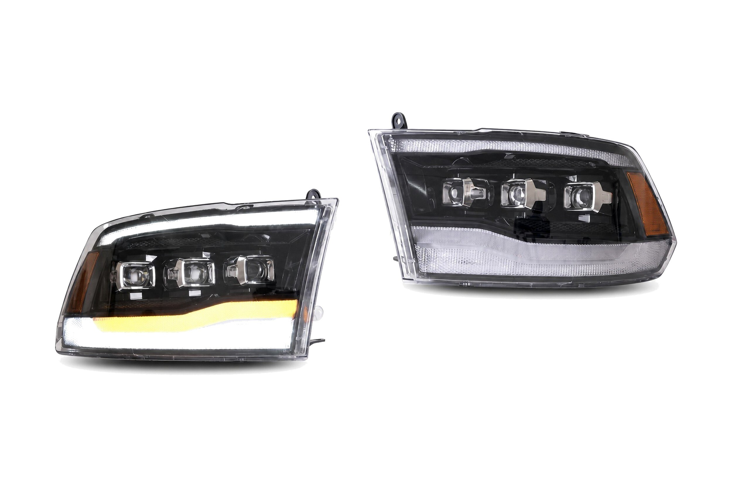 19-21 Ram 1500 Classic: LED Matrix Projector Headlights - Black/Amber