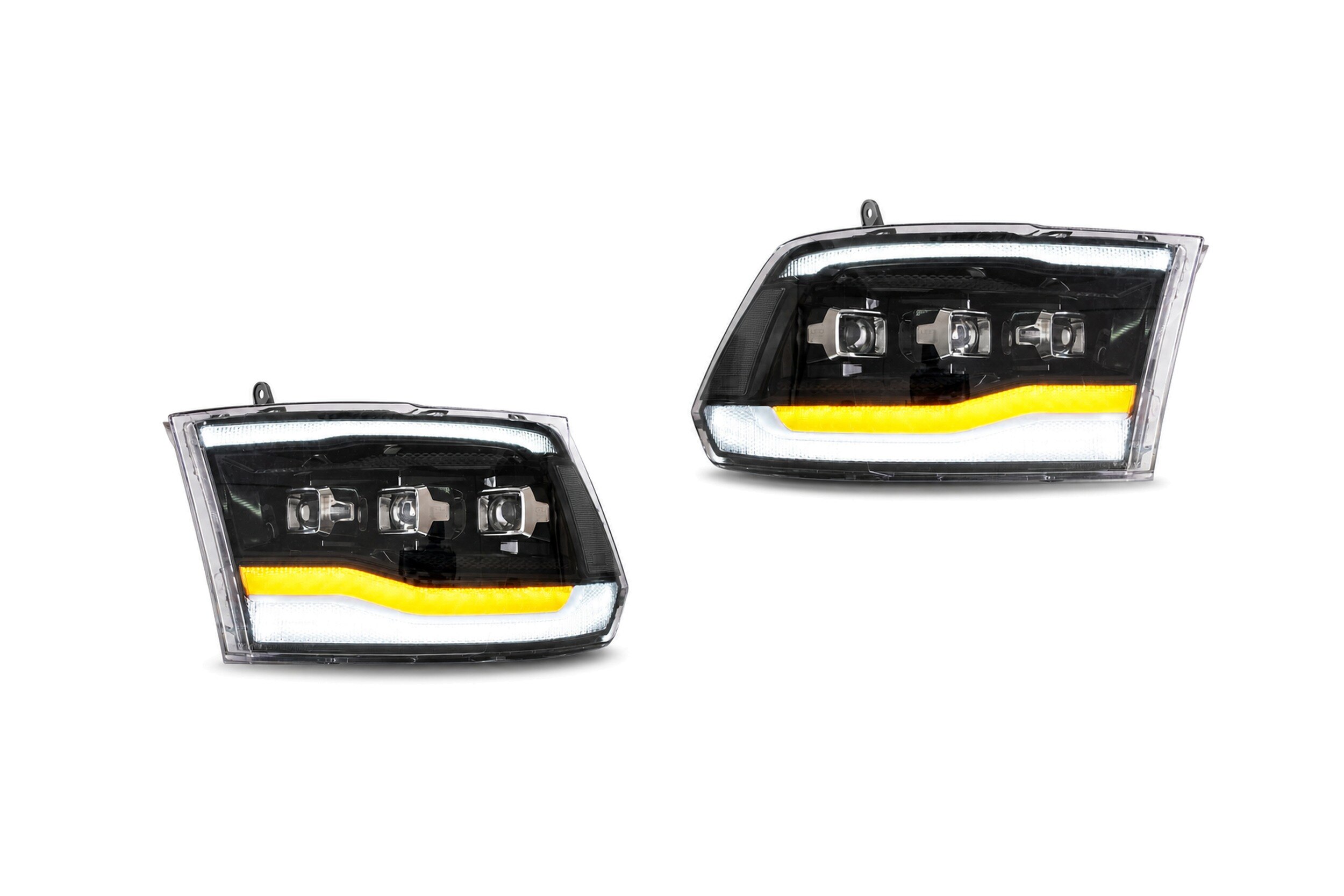 19-21 Ram 1500 Classic: LED Matrix Projector Headlights - Black/Clear