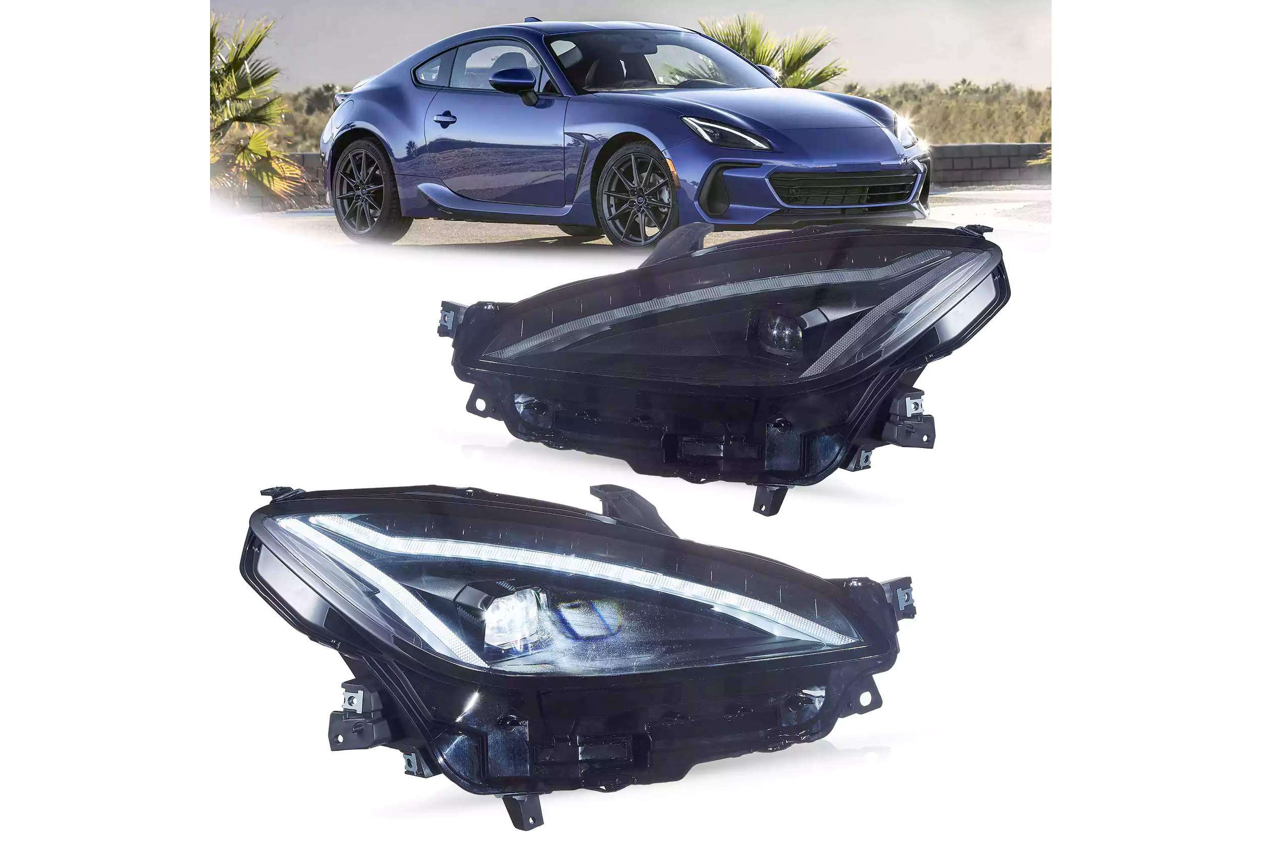 22-24 Subaru BRZ: LED Projector Headlights - Black photo 2