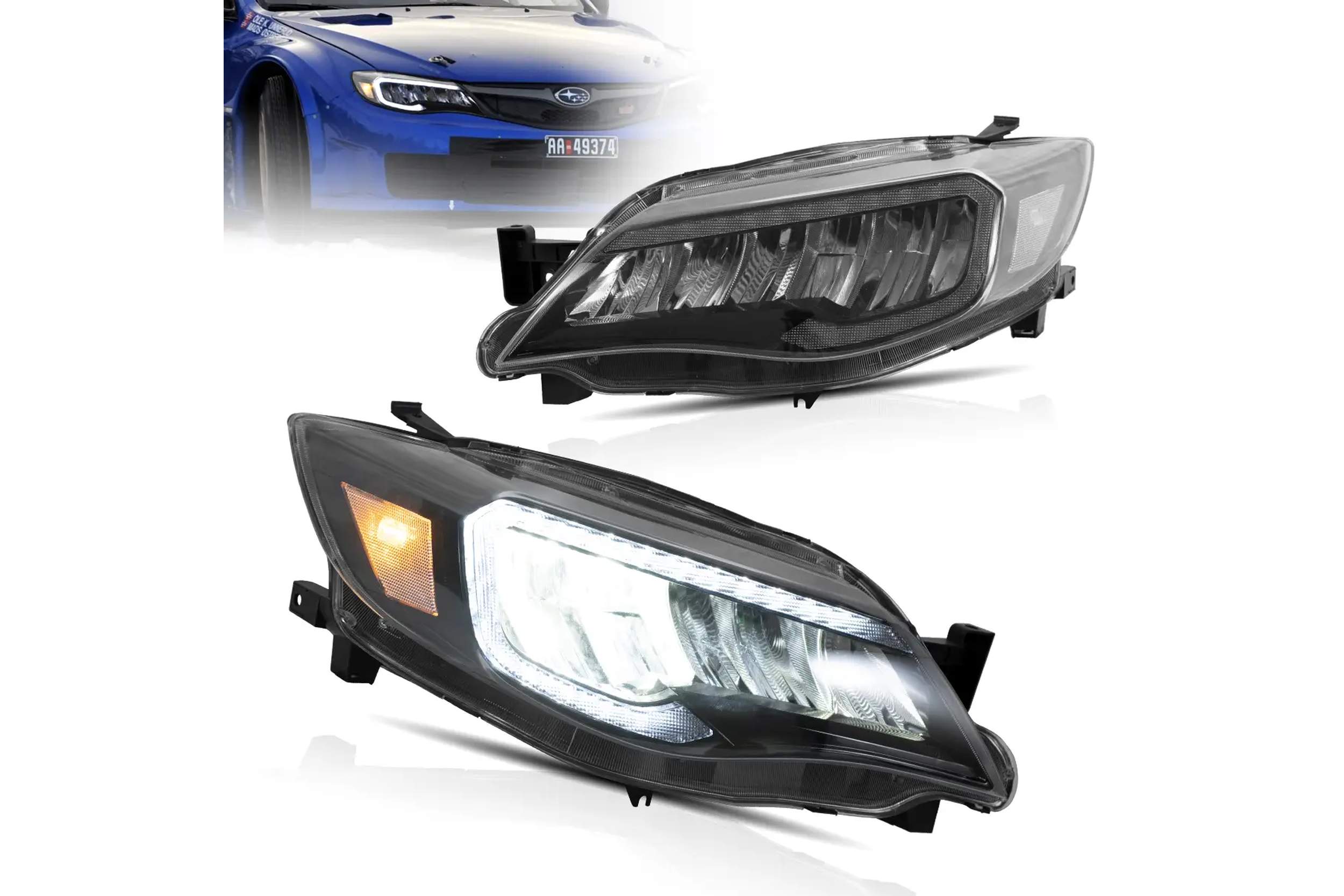 08-14 Subaru Impreza: LED Headlights - Chrome photo 4
