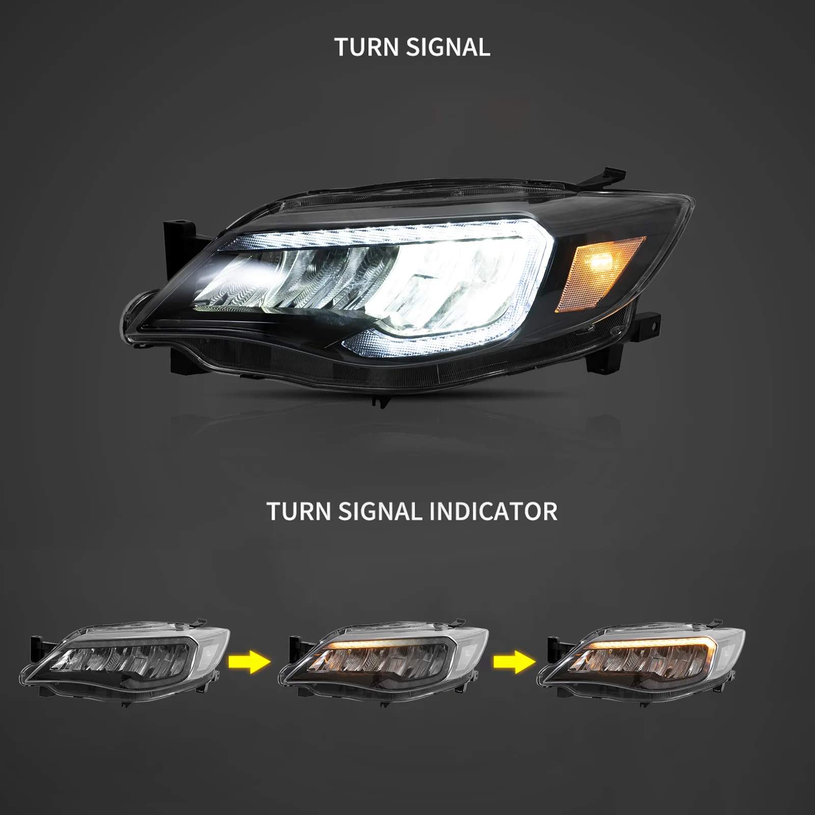 08-14 Subaru Impreza: LED Headlights - Chrome photo 3