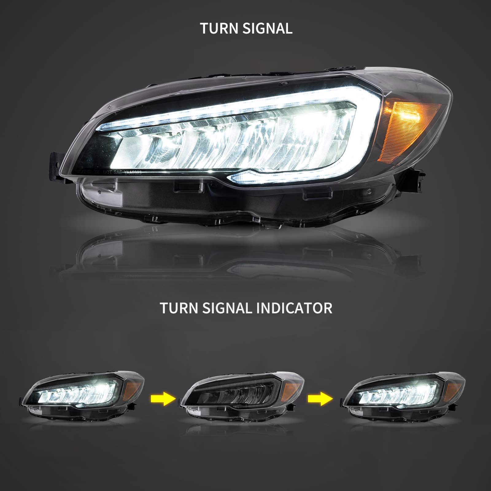 15-21 Subaru WRX: LED Headlights - Chrome/Clear Reflector photo 2