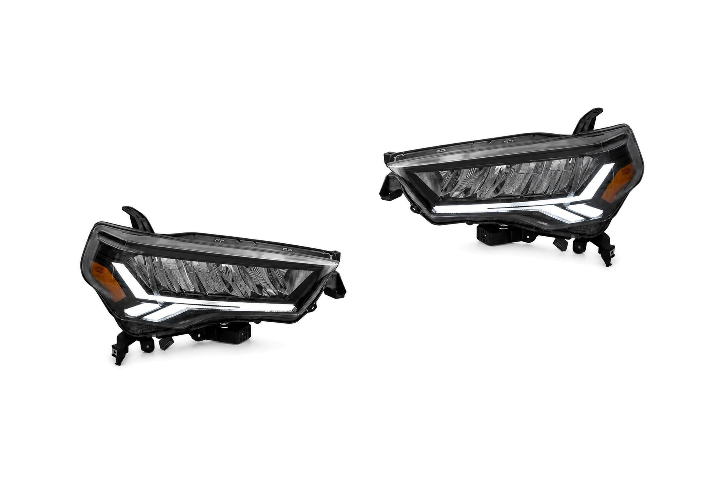 14-24 Toyota 4Runner: LED Headlights - Chrome/Amber photo 1