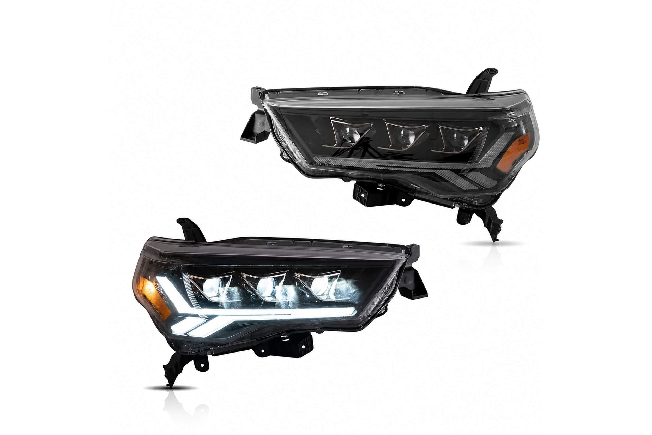14-24 Toyota 4Runner: LED Projector Headlights - Black/Amber