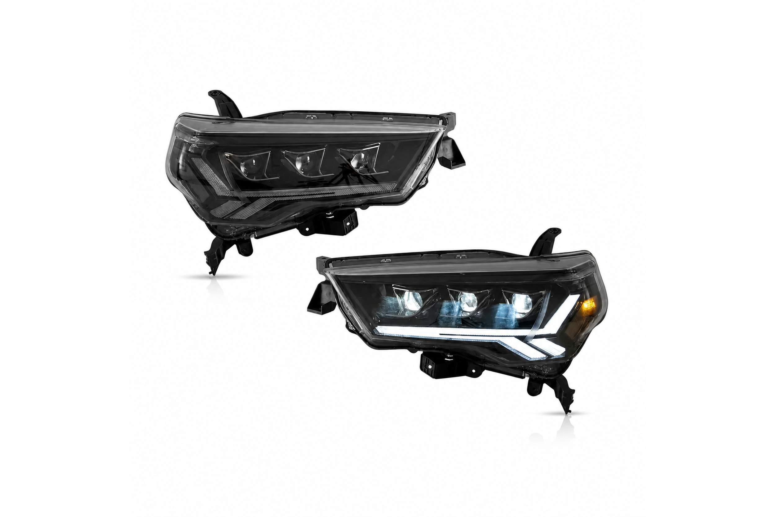 14-24 Toyota 4Runner: LED Projector Headlights - Black/Clear