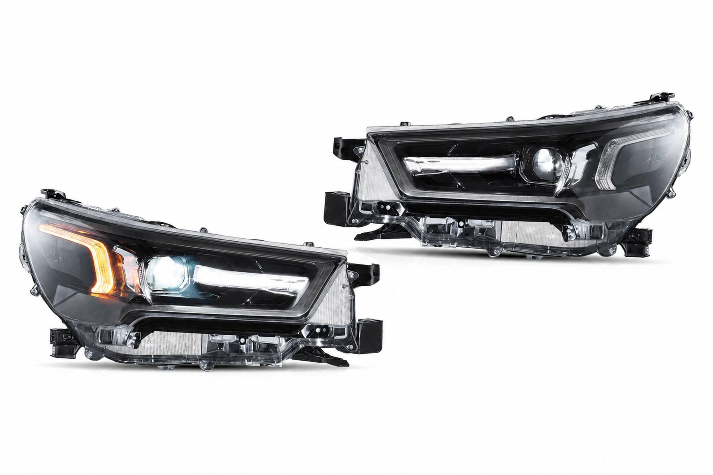 21-26 Toyota Hilux: LED Projector Headlights - Black