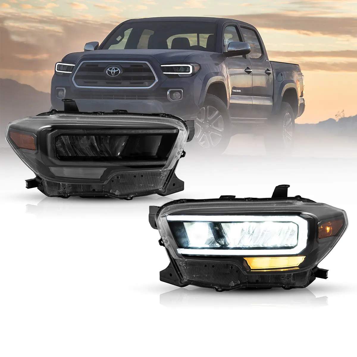 16-23 Toyota Tacoma: LED Headlights - Clear photo 2