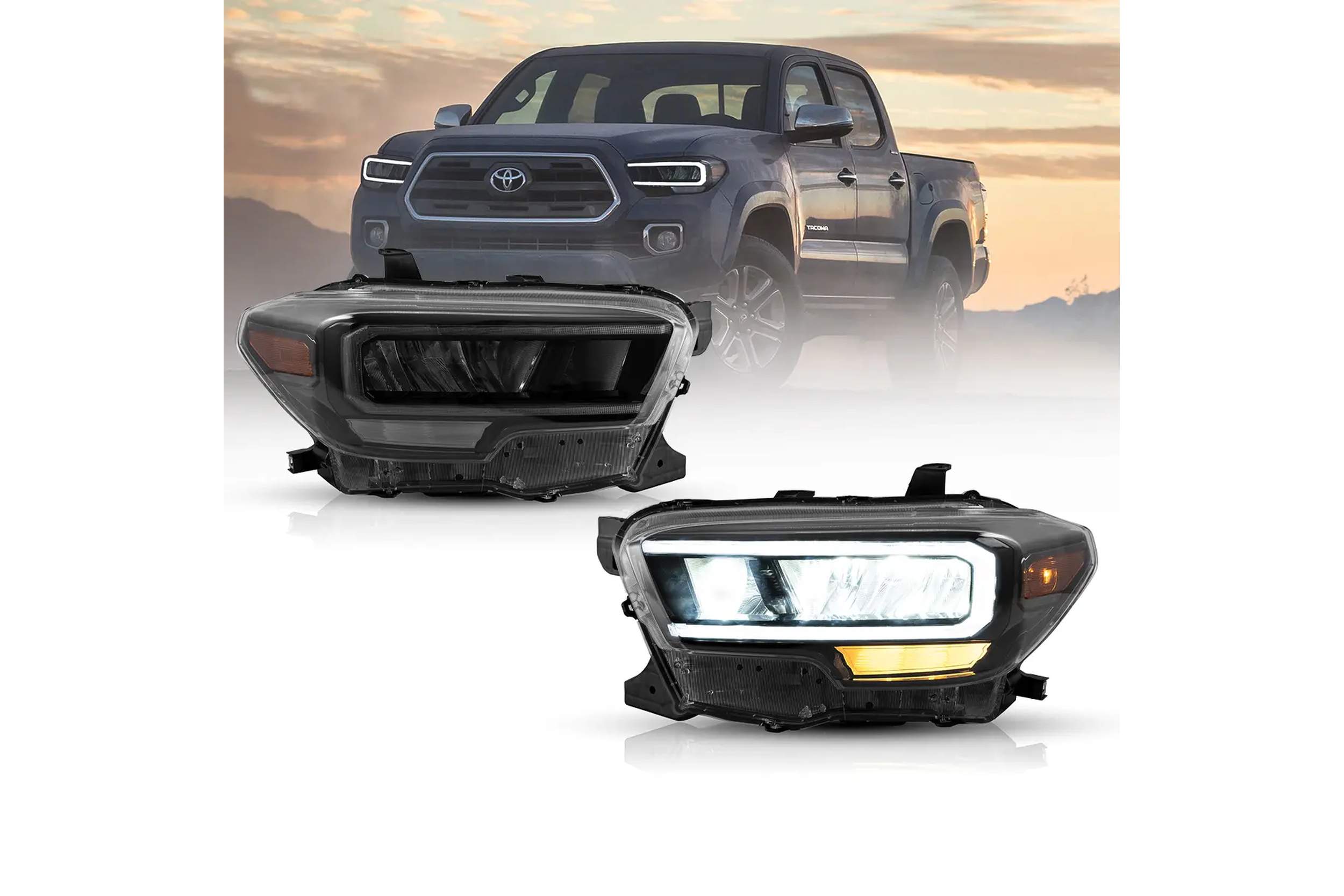 16-23 Toyota Tacoma: LED Headlights - Amber photo 2
