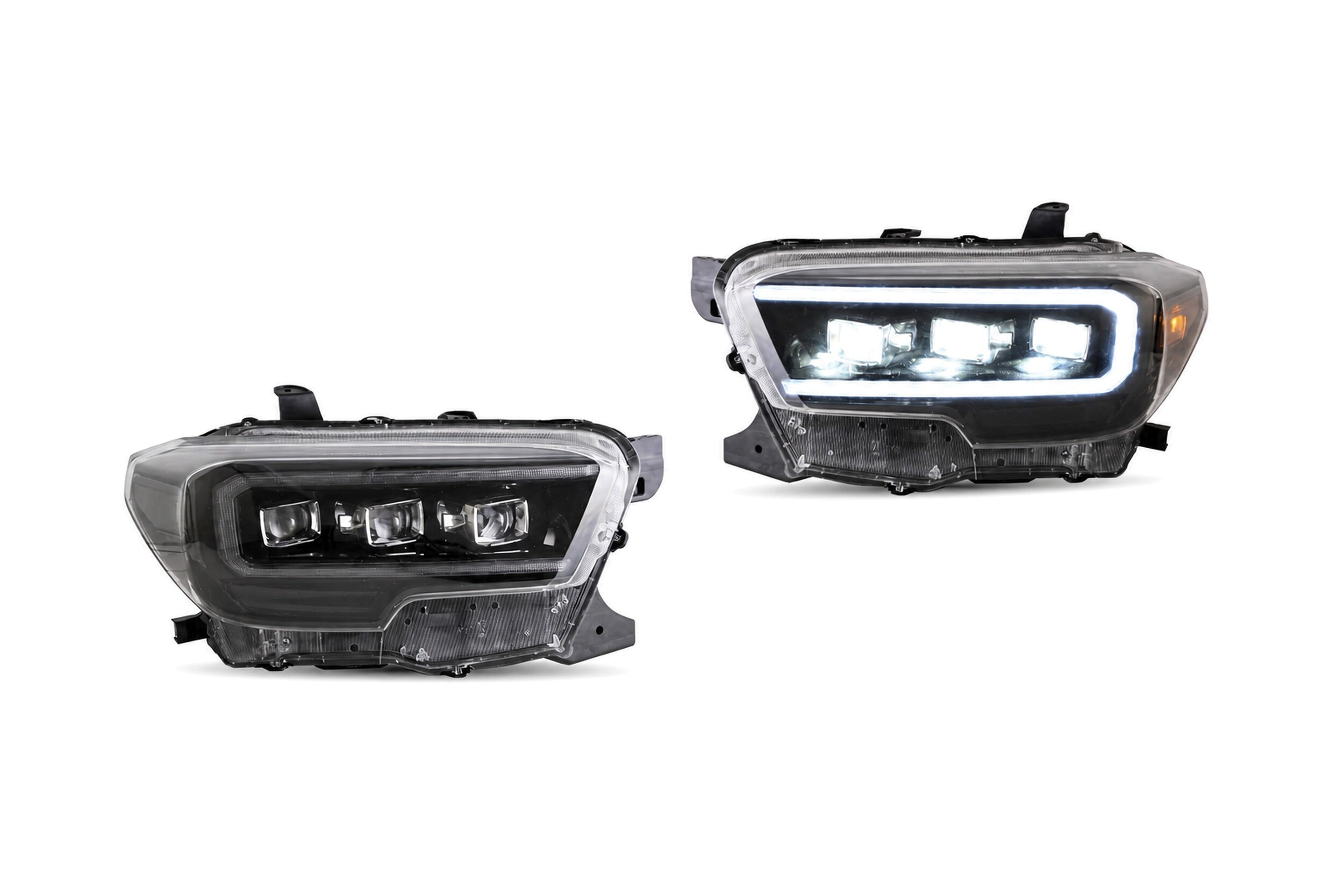 16-23 Toyota Tacoma: LED Projector Headlights - Black/Amber