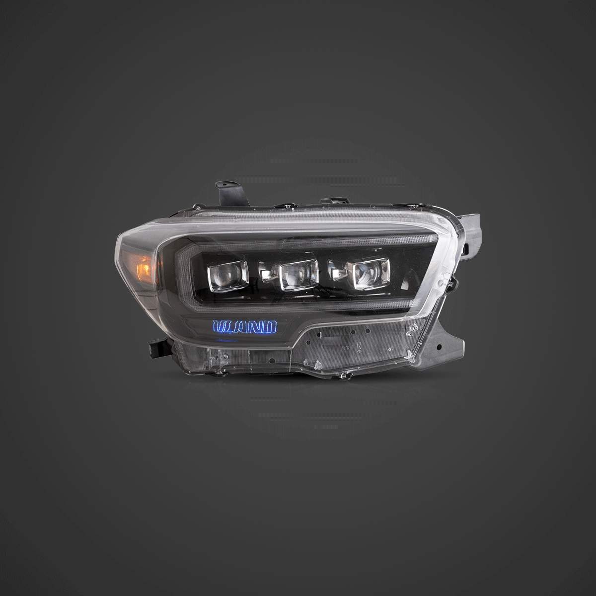 16-23 Toyota Tacoma: LED Projector Headlights - Black/Amber photo 2