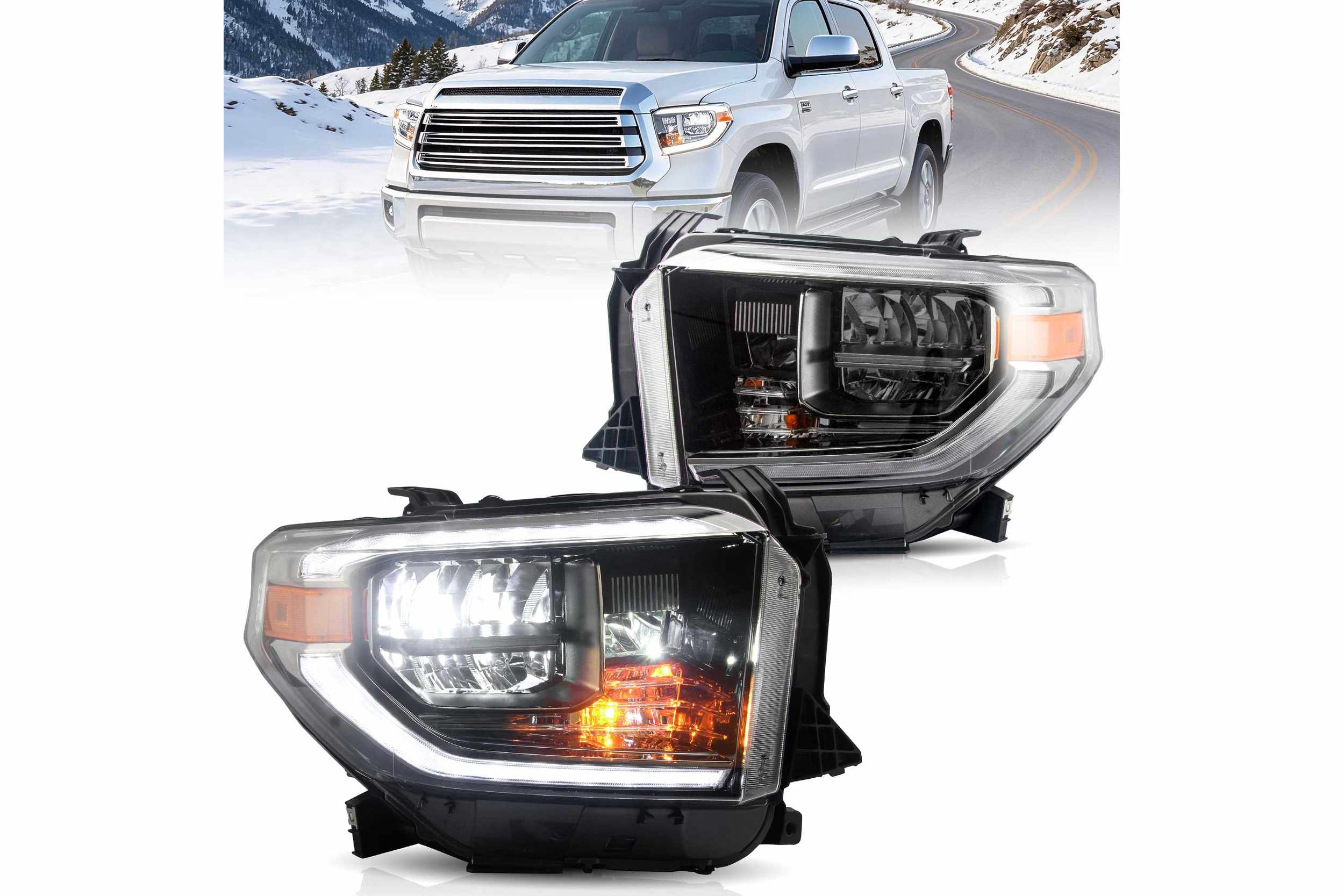 14-21 Toyota Tundra: LED Headlights - Chrome photo 2