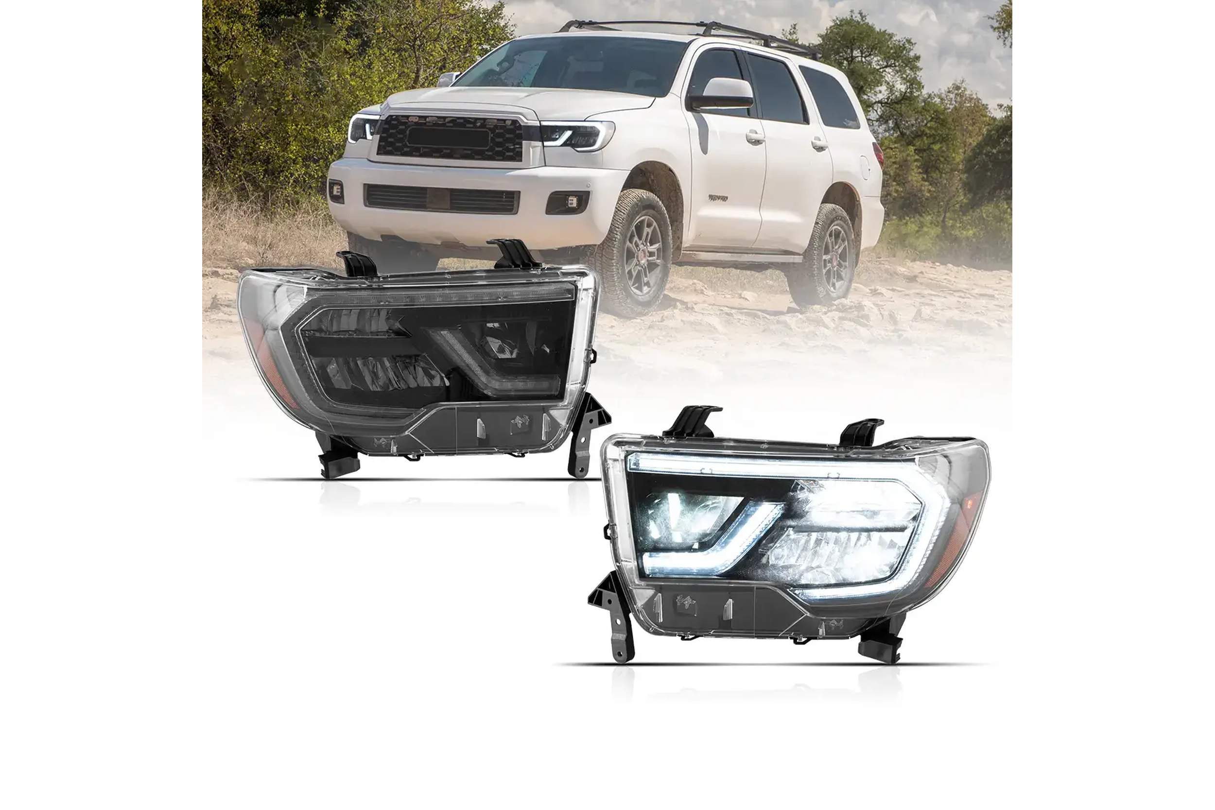 07-13 Toyota Tundra: LED Headlights - Black/Reflection Bowl photo 2