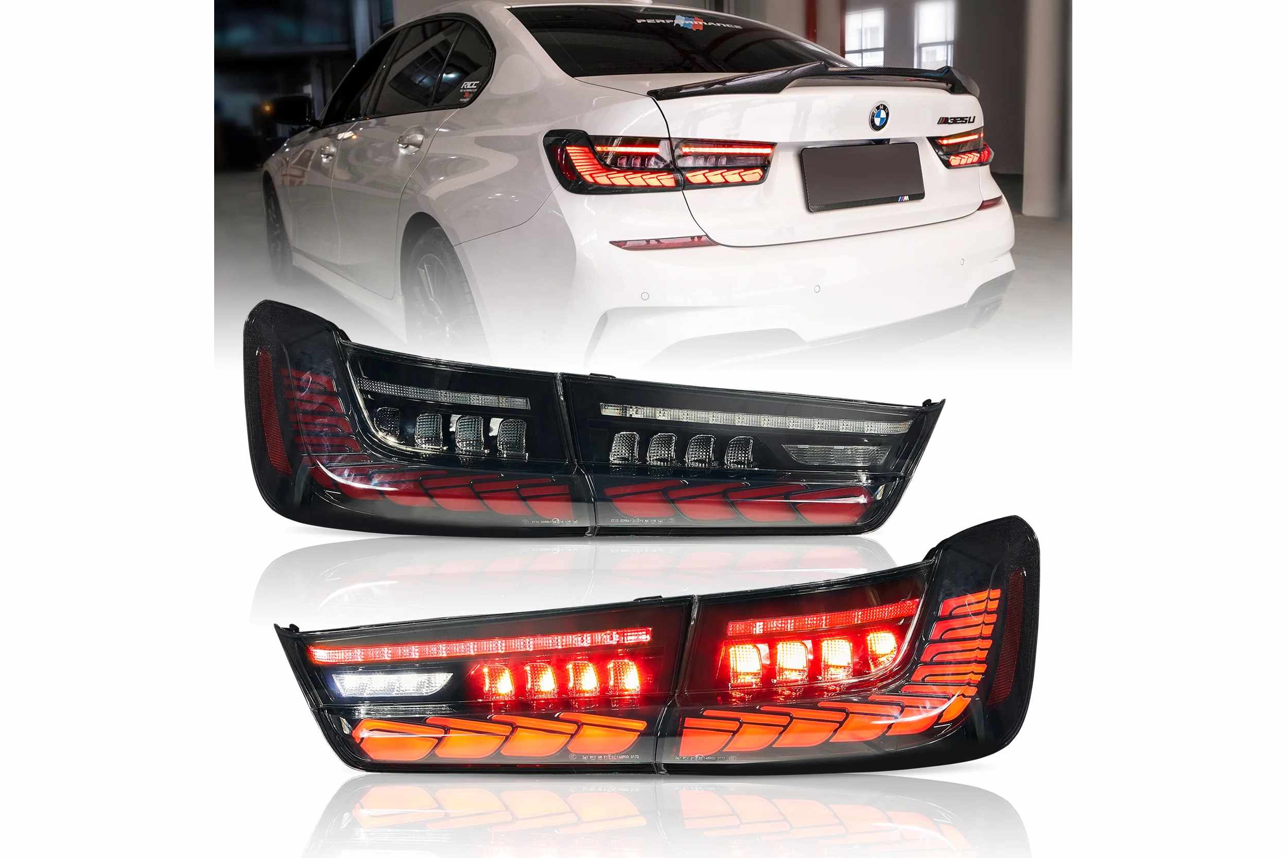 19-24 BMW 3-Series: OLED Tail Lights - Smoked photo 2