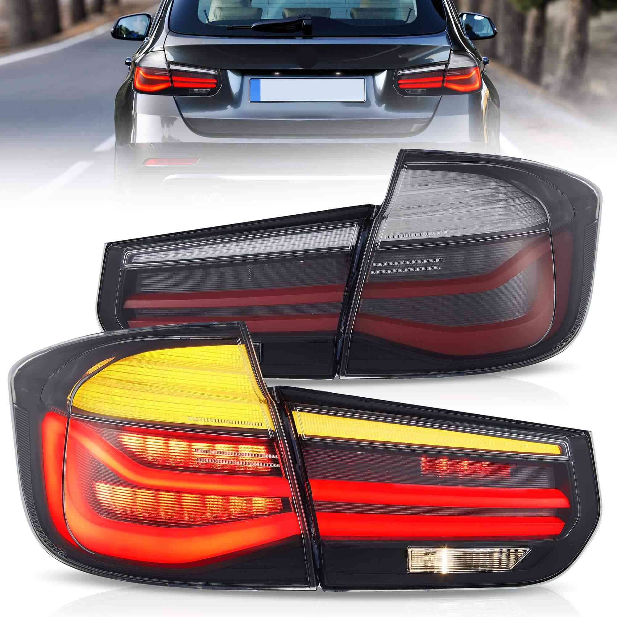 14-19 BMW 3-Series Touring: LED Tail Lights LCI Style - Smoked photo 2