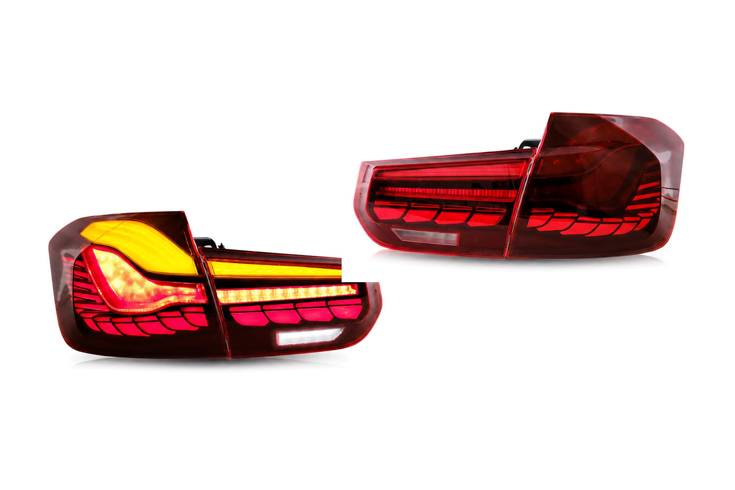 12-19 BMW 3-Series: LED Tail Lights GTS Style - Red/Clear