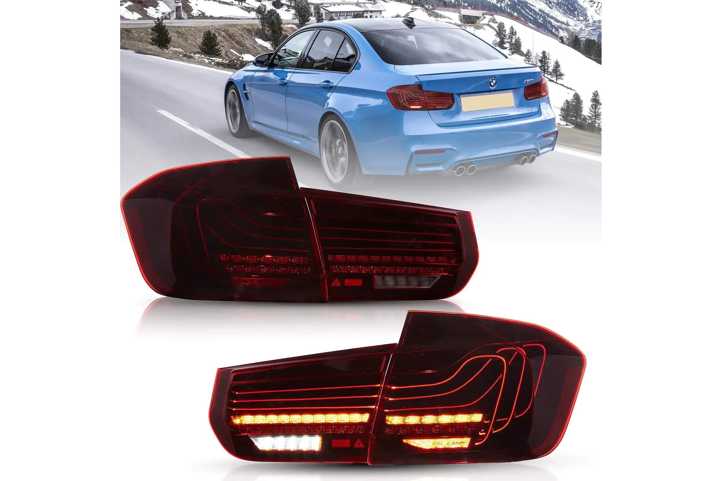 12-19 BMW 3-Series: LED Laser Tail Lights - Red photo 2