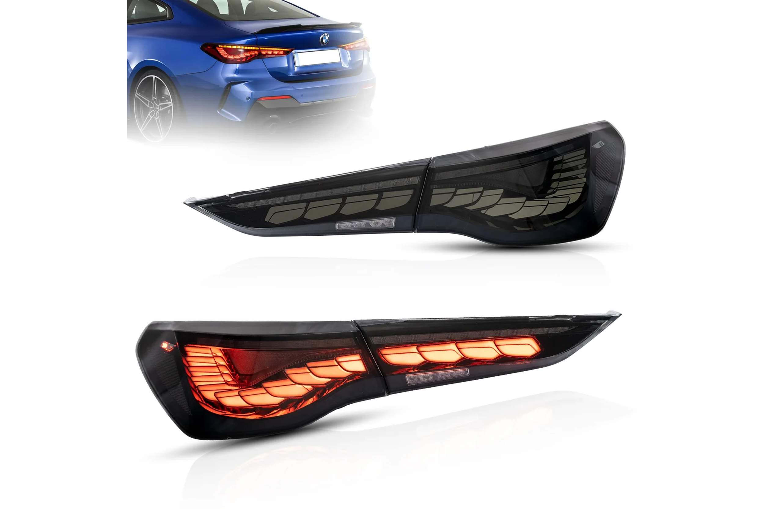 21-22 BMW 4-Series: OLED Tail Lights - Smoked photo 4
