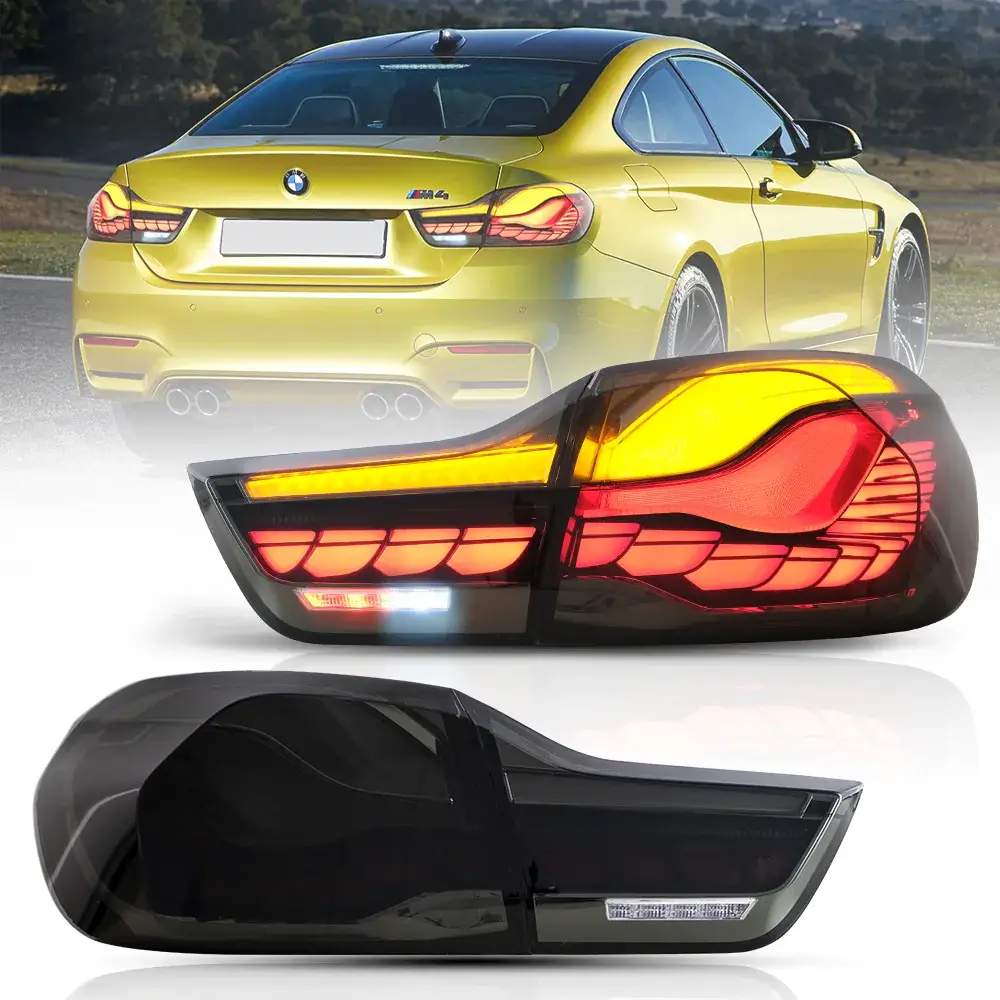14-20 BMW 4-Series: LED Tail Lights GTS Style - Red/Clear photo 3