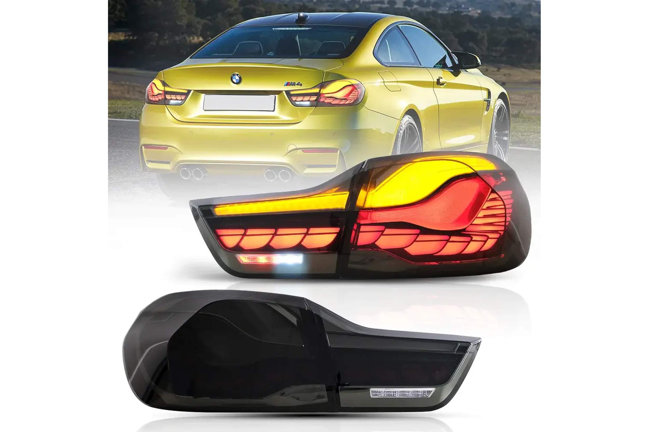 14-20 BMW 4-Series: LED Tail Lights GTS Style - Smoked photo 2