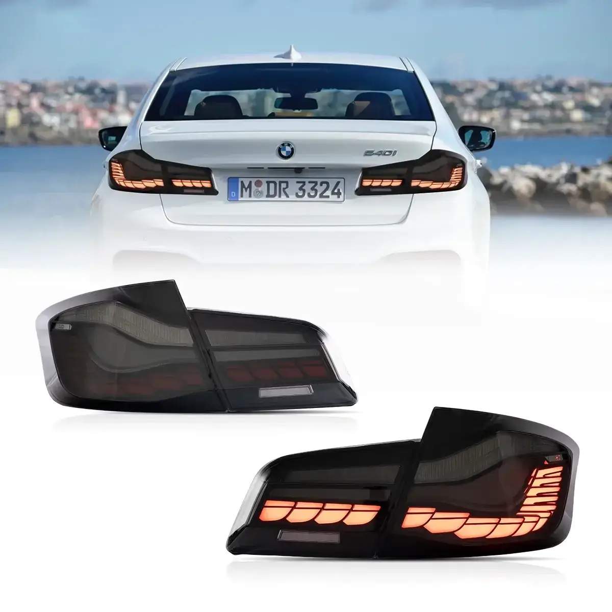 11-17 BMW 5-Series: OLED Tail Lights CS Style - Red photo 3