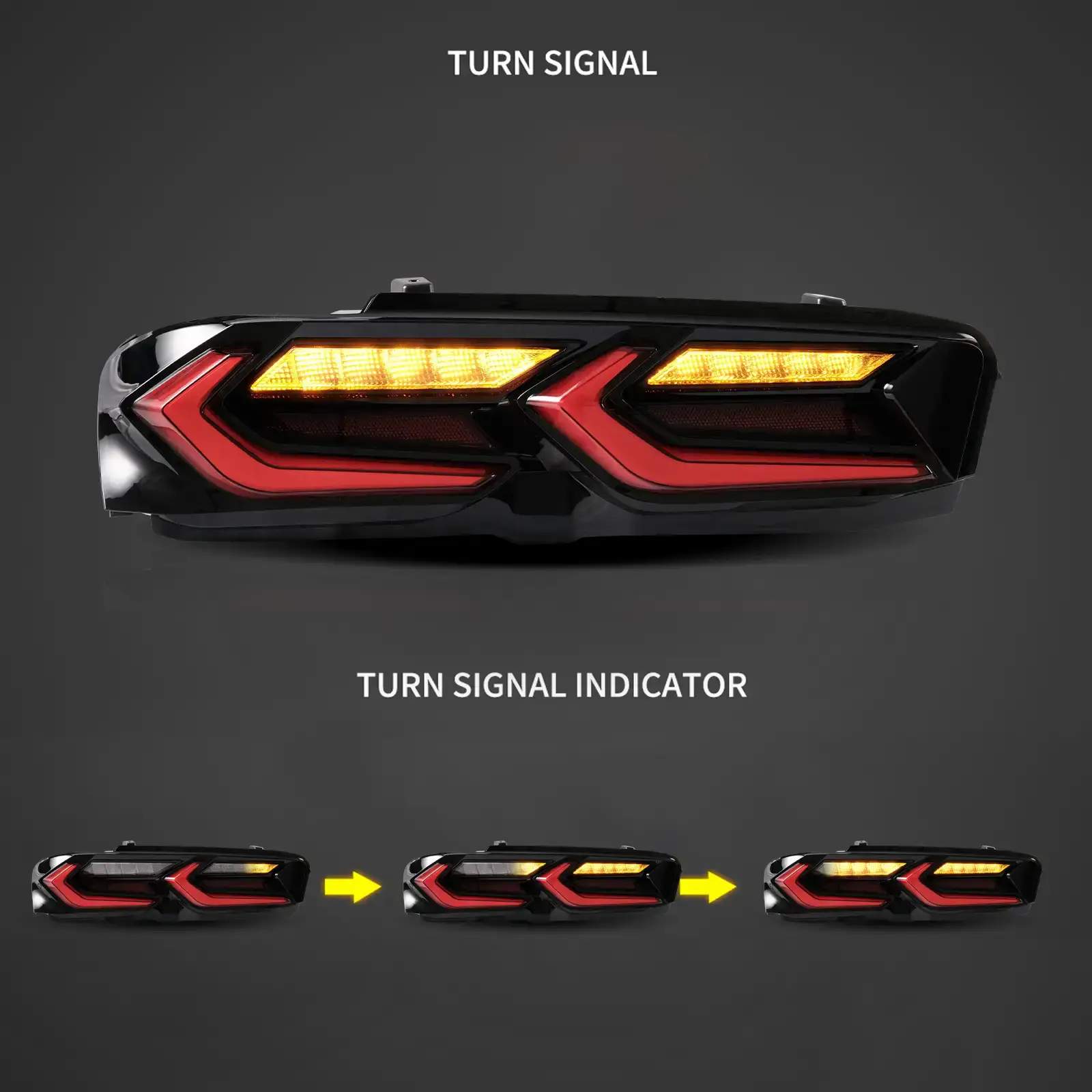 19-24 Chevrolet Camaro: LED Tail Lights - Red/Clear photo 4