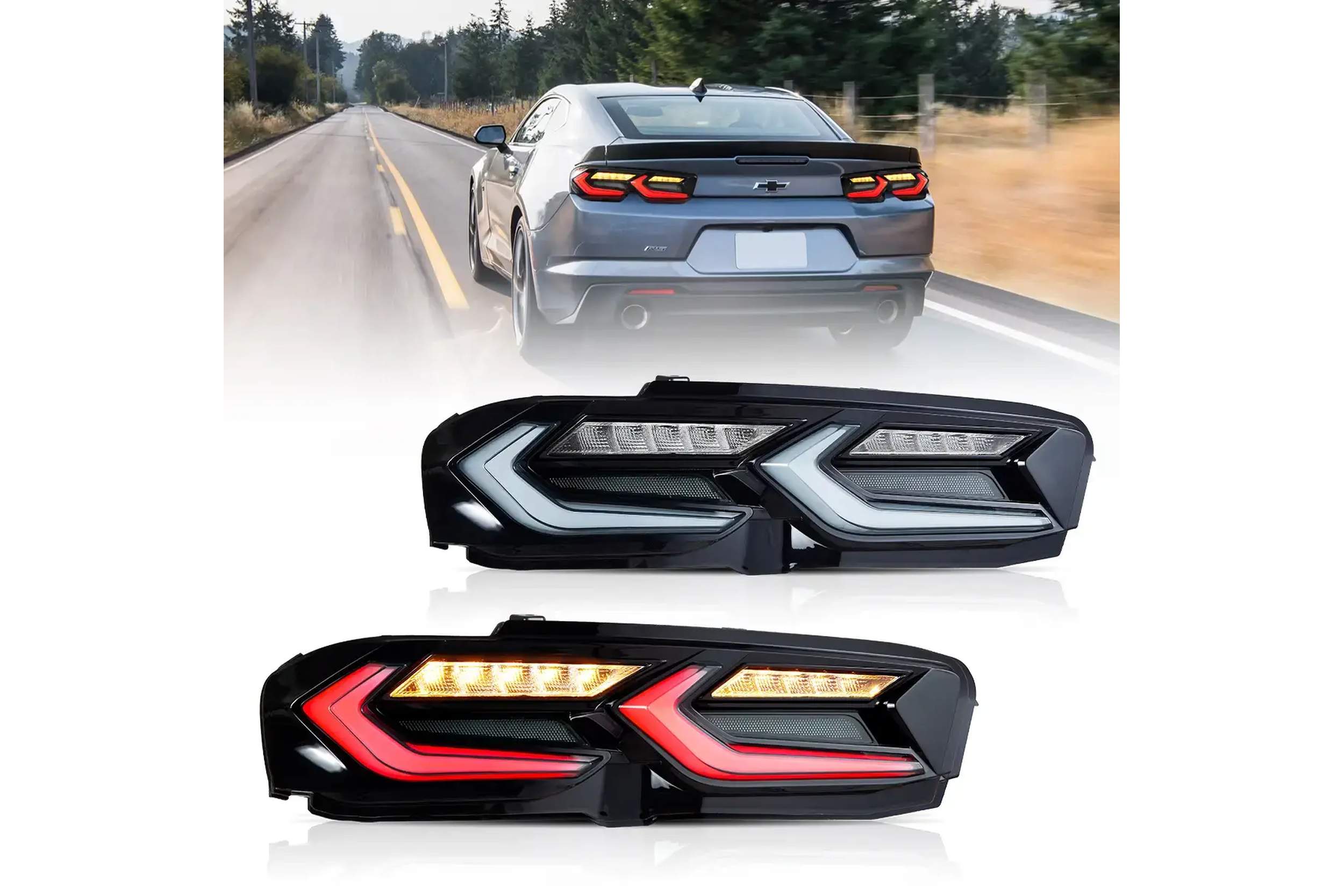19-24 Chevrolet Camaro: LED Tail Lights - Smoked Clear photo 2