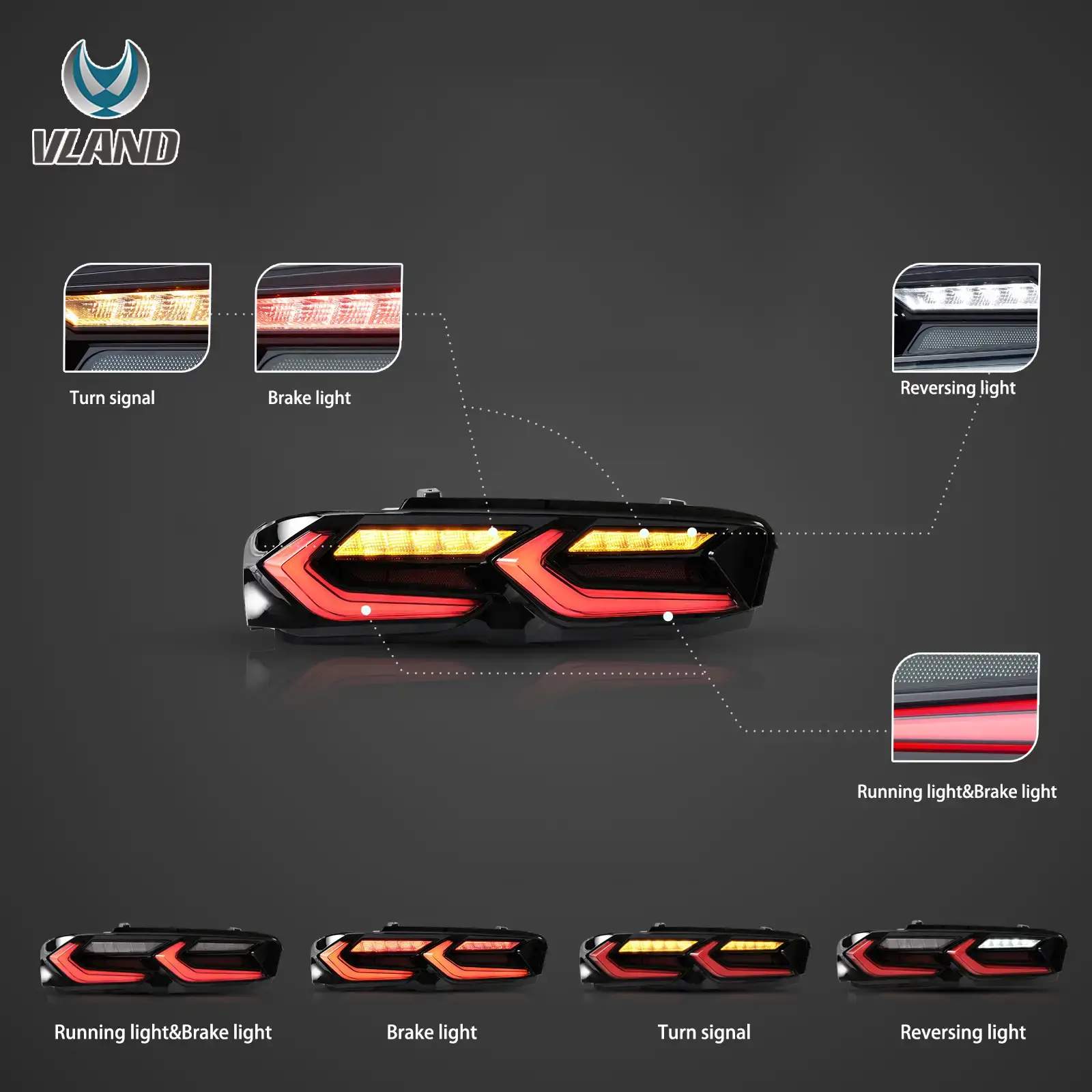19-24 Chevrolet Camaro: LED Tail Lights - Smoked Clear photo 4